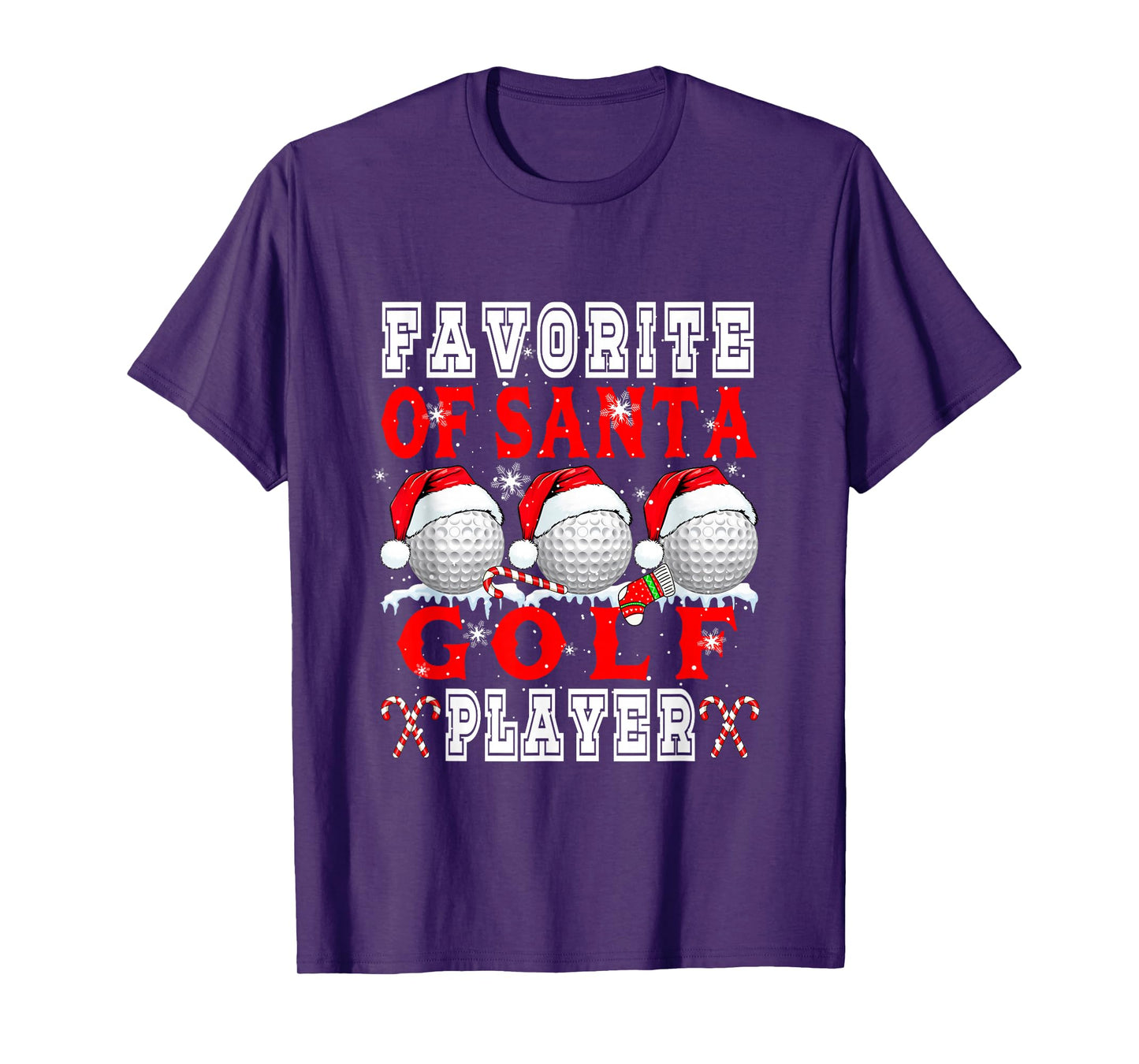 Favorite of Xmas Santa Funny Golf Player Matching Team T-Shirt
