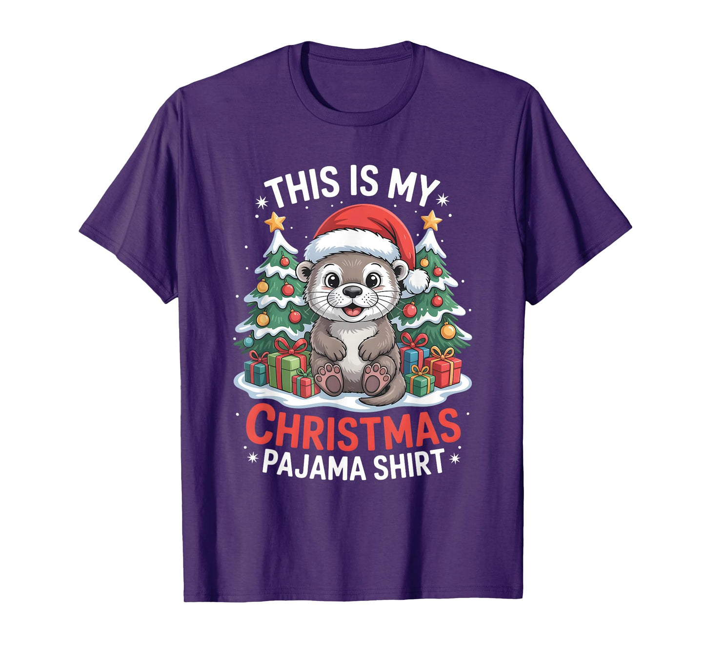 Otter This is My Christmas Pajama T-Shirt