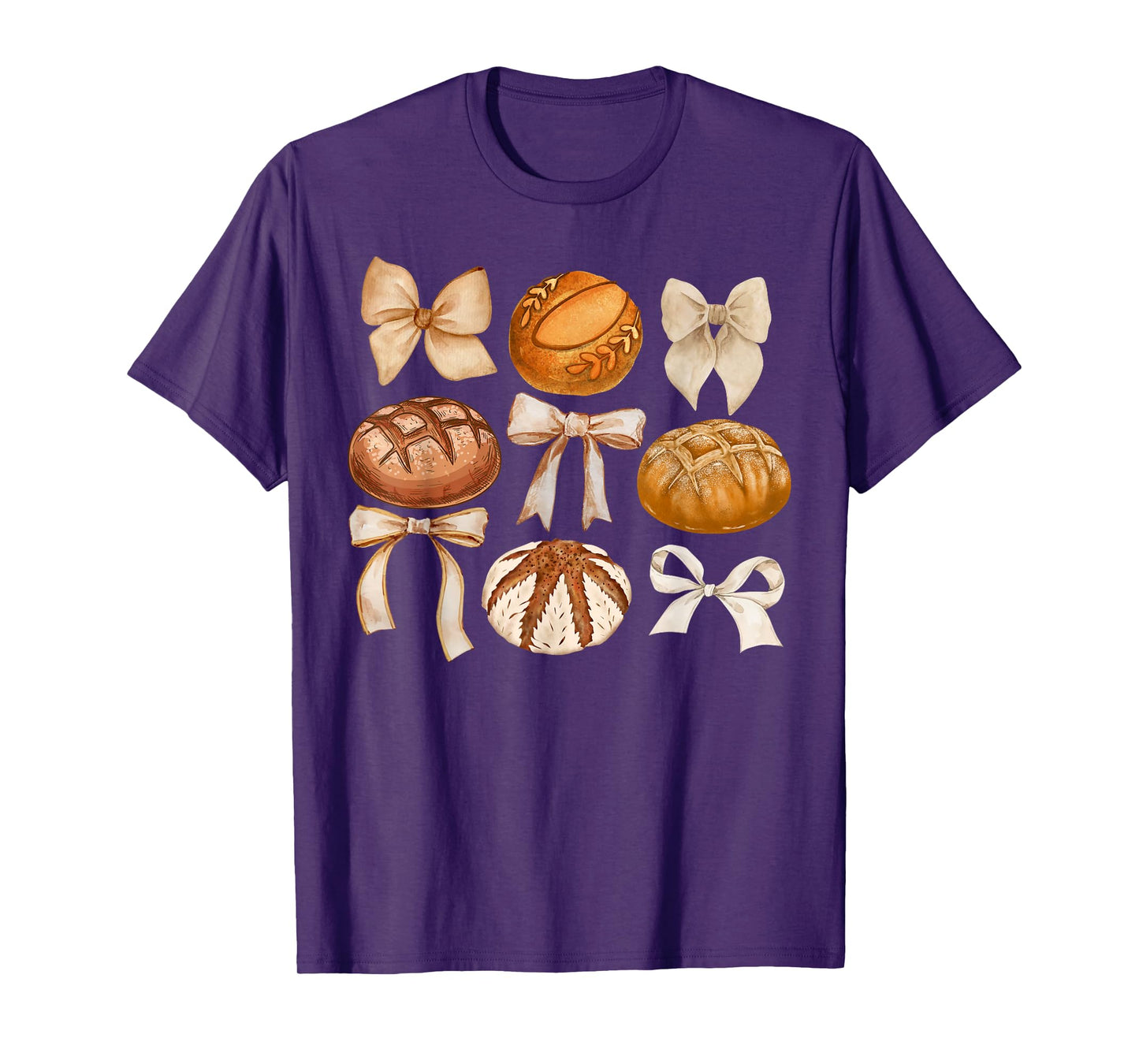 Vintage Coquette Bow Sourdough Bread Baking Baker Girl Mom T-Shirt