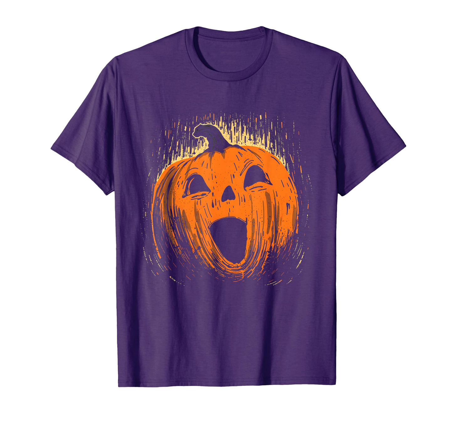 Vintage Pumpkin Halloween Retro Jack O Lanter Face T-Shirt