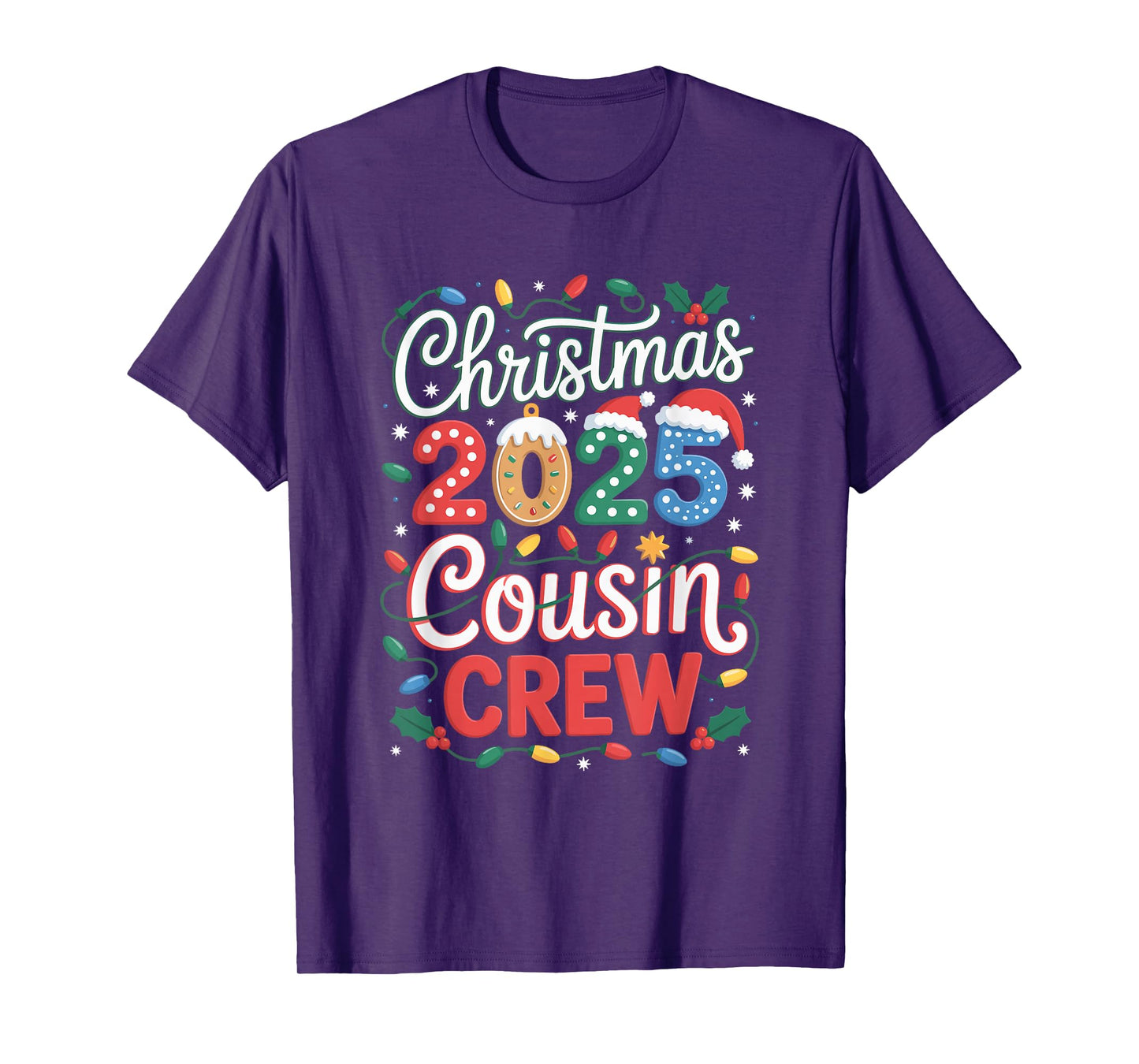 Cousin Crew Christmas 2025 Family Matching Xmas T-Shirt