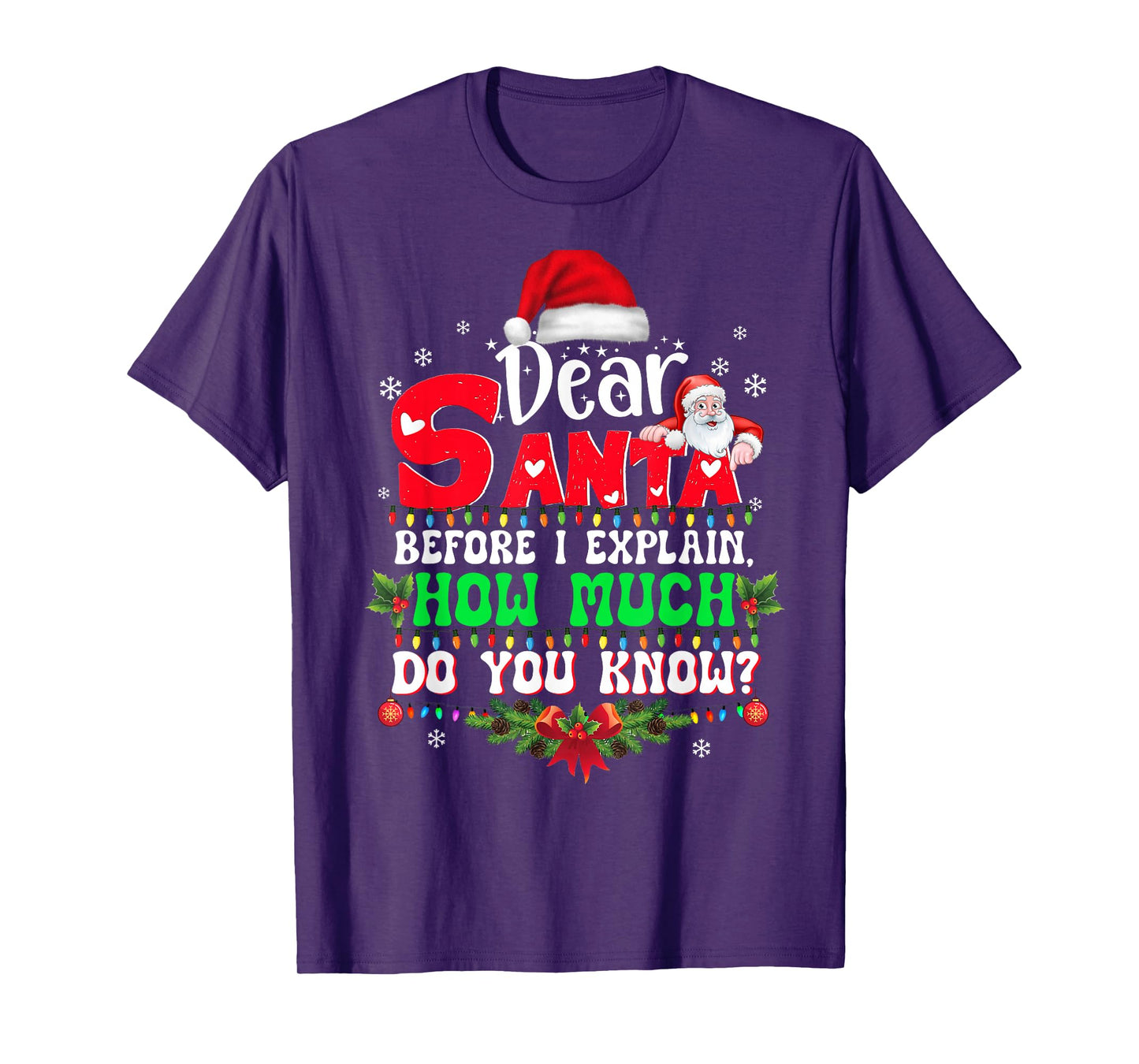 2025 Funny Christmas Shirts Kids Adults Santa I Can Explain T-Shirt
