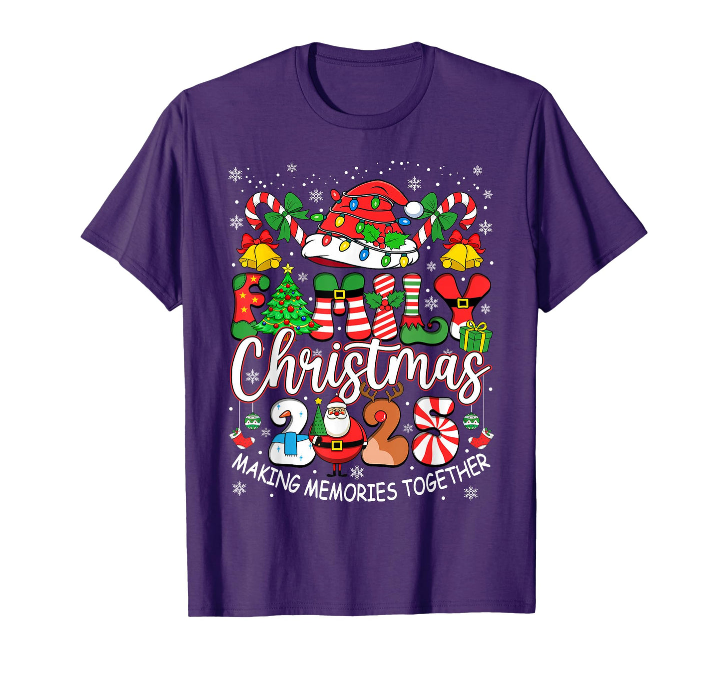 Family Christmas 2025 Matching Outfit Xmas Squad Santa Group T-Shirt