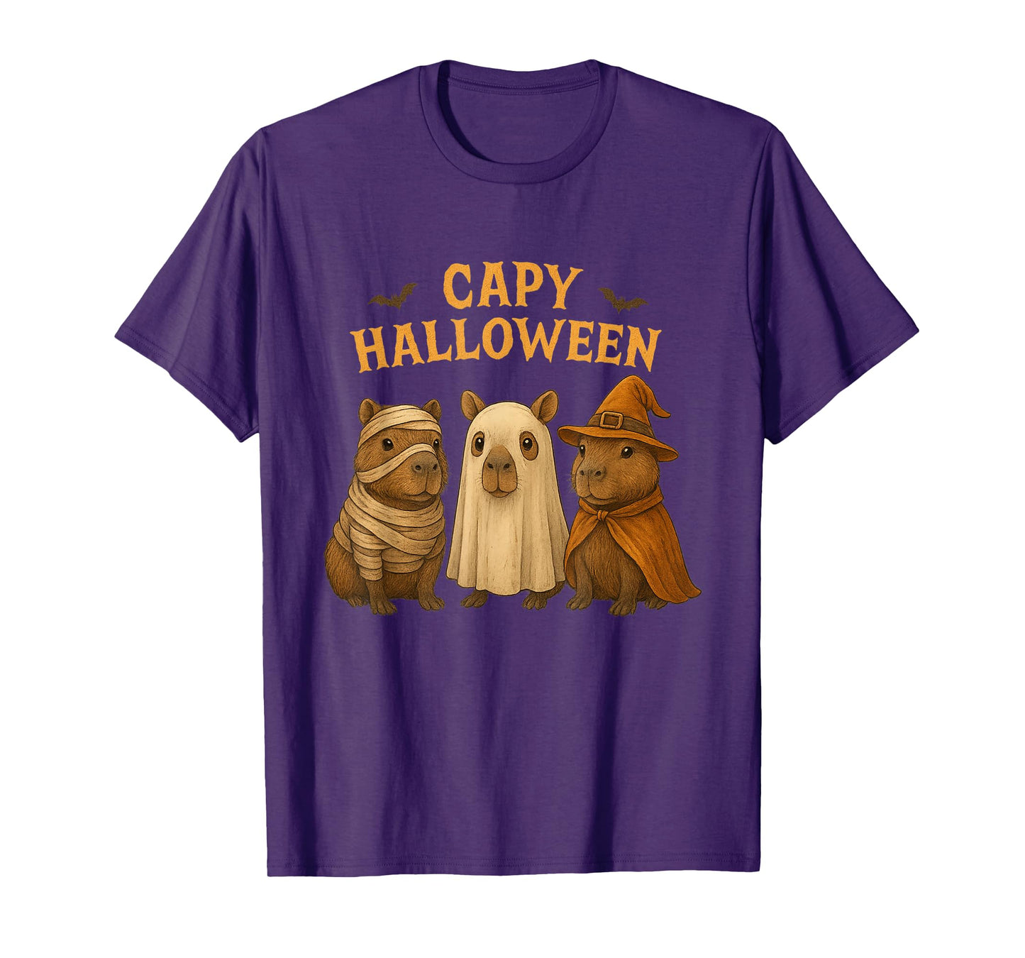 Capy Halloween Boys Girls Cute Capybara Halloween Costume T-Shirt