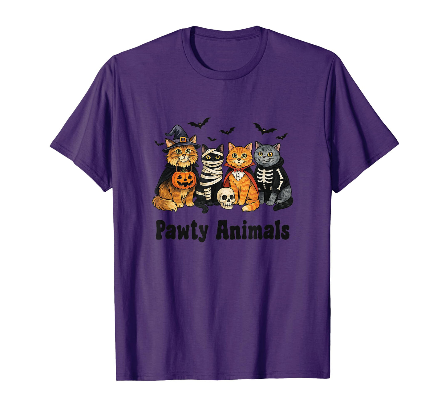 Pawty Animals Halloween Cat T-Shirt