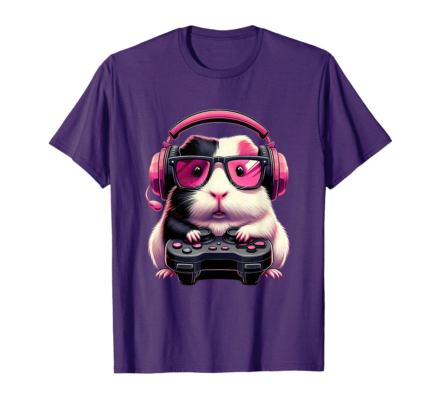 Guinea Pig Playing Video Games Guinea Pig Boy Kid Girl Gamer T-Shirt