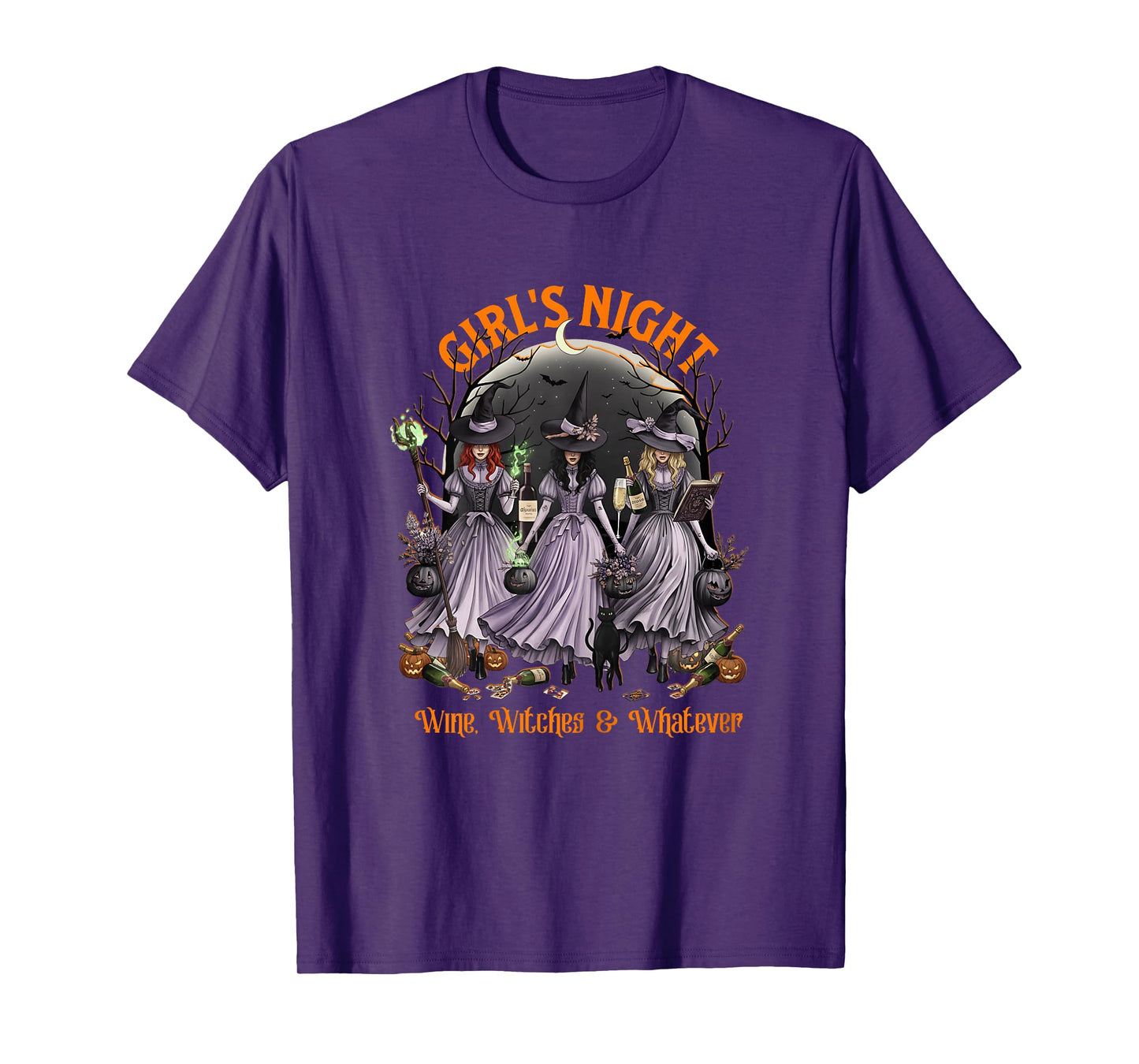 Women's Halloween Night s Party Groups s Witch Theme T-Shirt