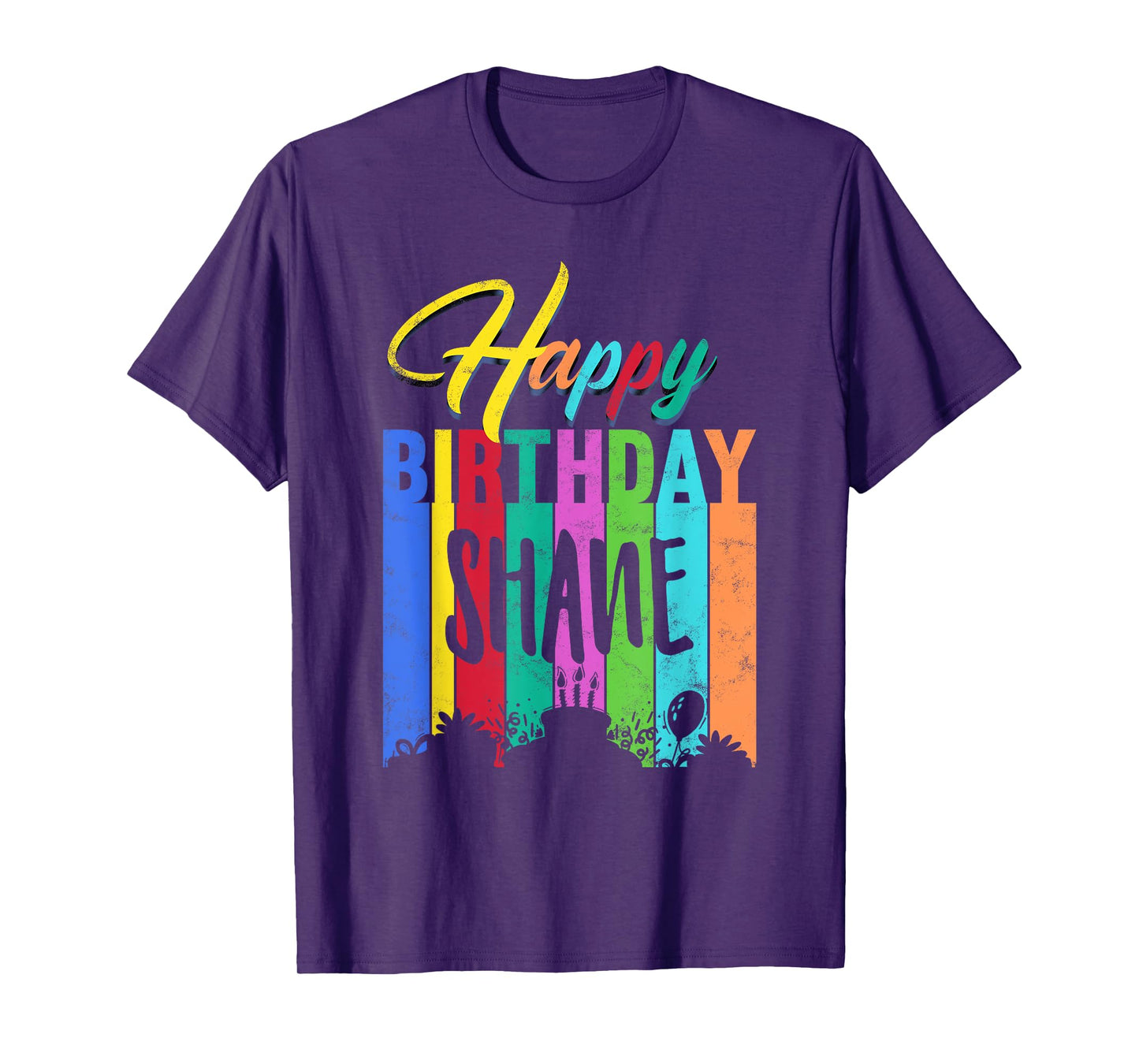 Happy Birthday Shane Personalized Name Gift Custom B-day T-Shirt