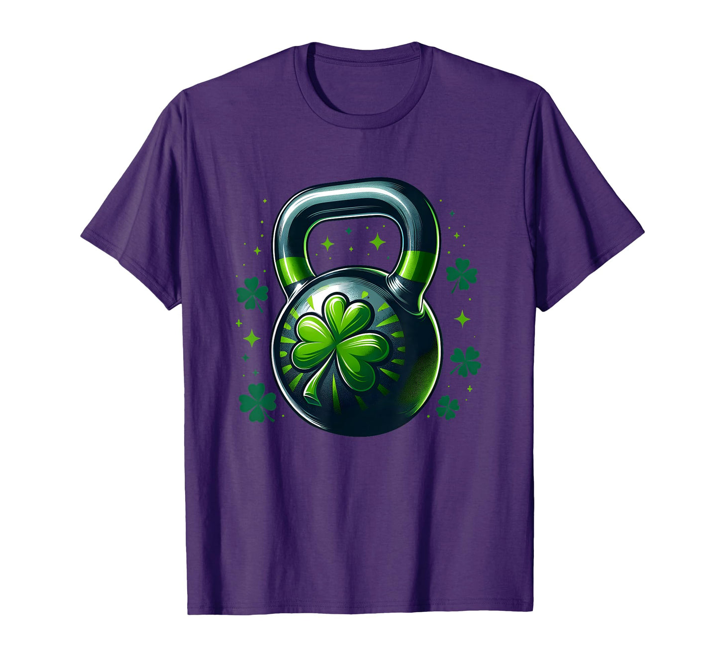 Kettlebell Shamrock St Patricks Day Gym Workout Fitness T-Shirt
