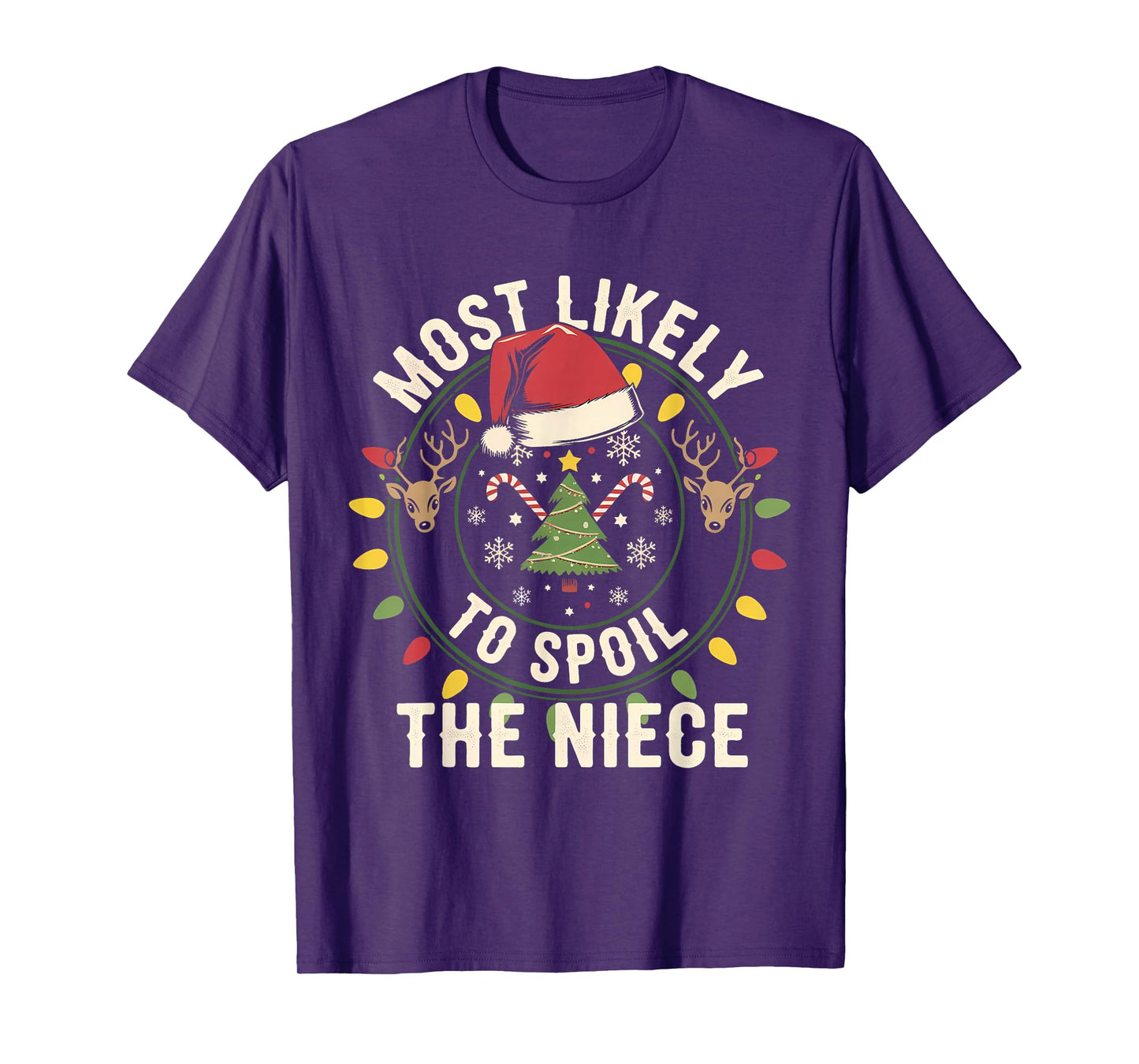 Most Likely to Spoil The Niece Christmas Party Family T-Shirt
