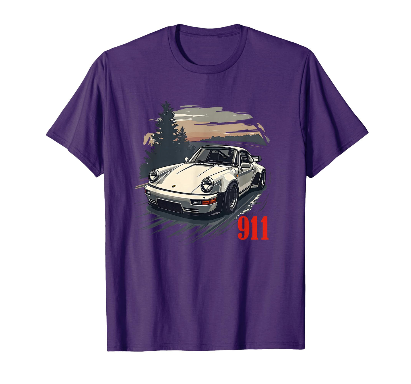 911 Retro Auto Classic GT 964 Race Cars GT3 RS 997 T-Shirt - Unisex Adults & Kids - Black - Small - Short Sleeve - Cotton Polyester Blend - Car-Themed Cartoon - T-Shirt