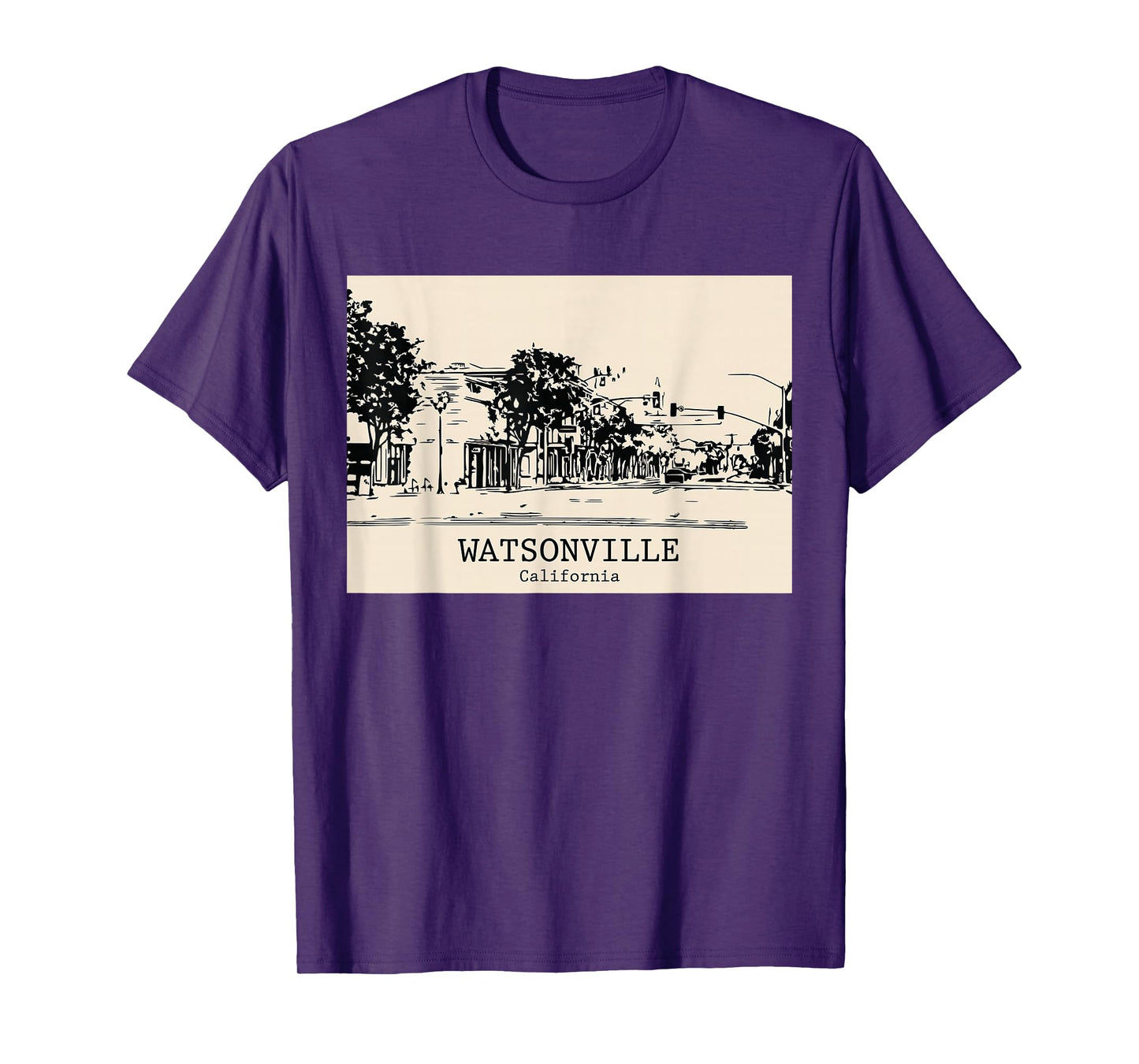Watsonville California Vintage Retro Travel Souvenir T-Shirt