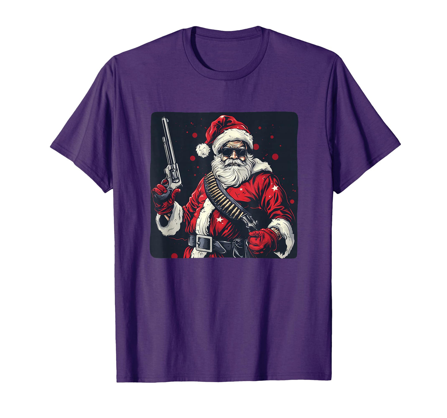 Funny Revolver Santa Claus Costume for a Festive Season T-Shirt