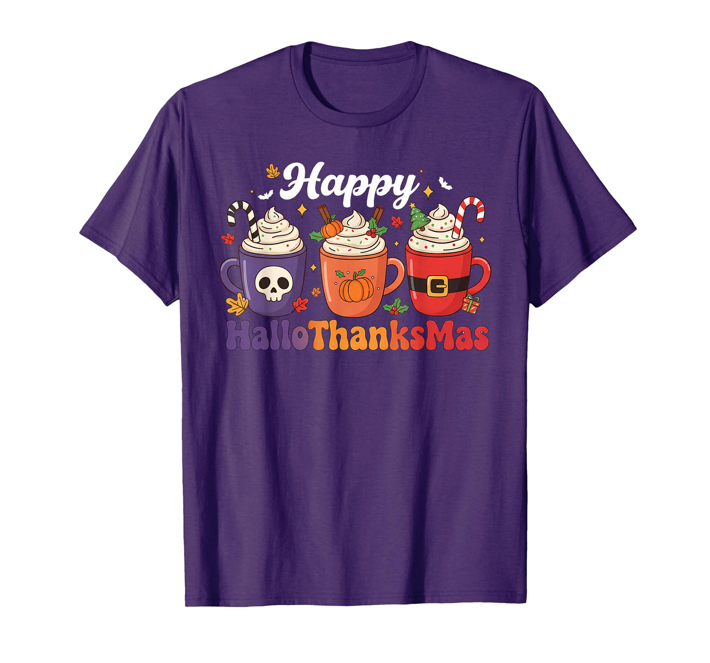 Hallothanksmas Halloween Thanksgiving Christmas Mugs T-Shirt