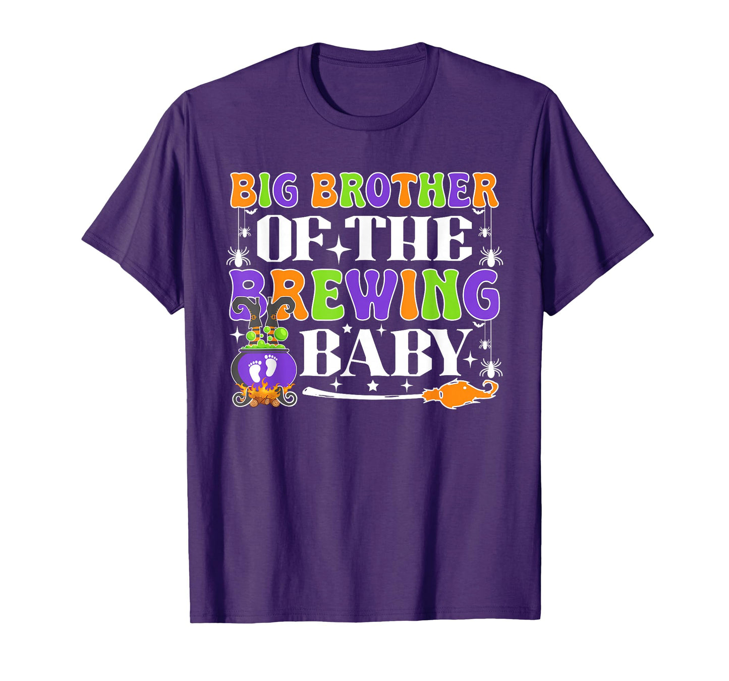 Big Brother of The Brewing Baby Halloween Witch Baby Shower T-Shirt