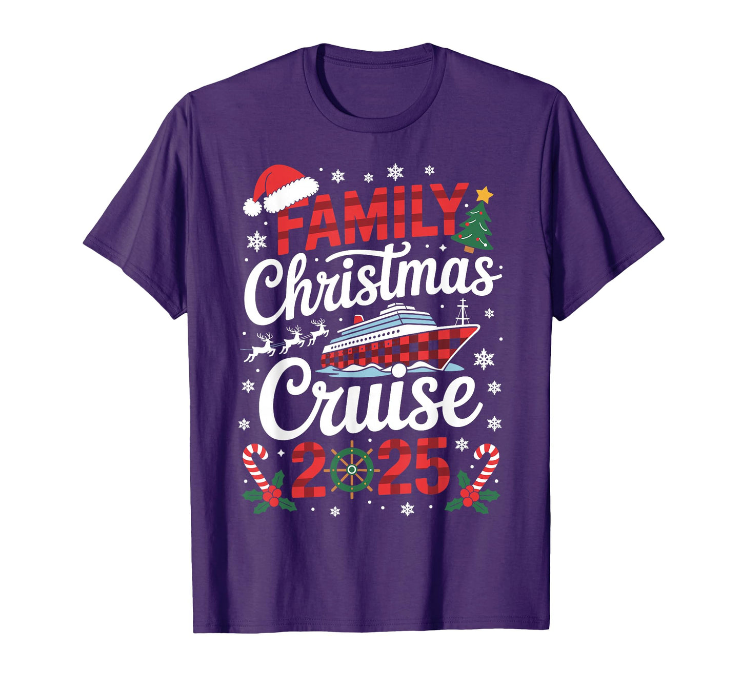 Family Christmas Cruise 2025 Holiday Vacations for Men Women T-Shirt