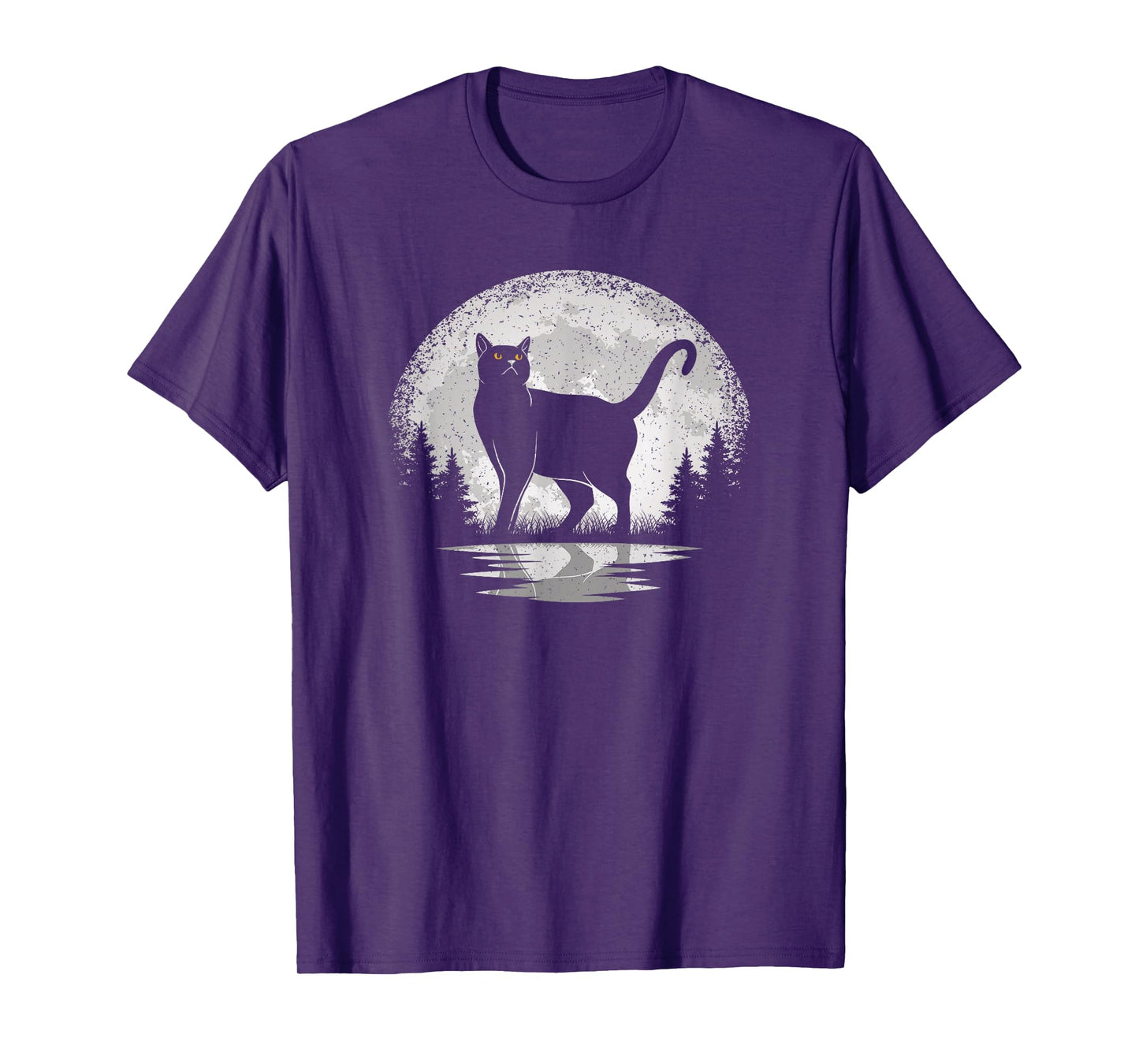 Cat Moon Cat Lover Moonlight Vintage Women Men T-Shirt