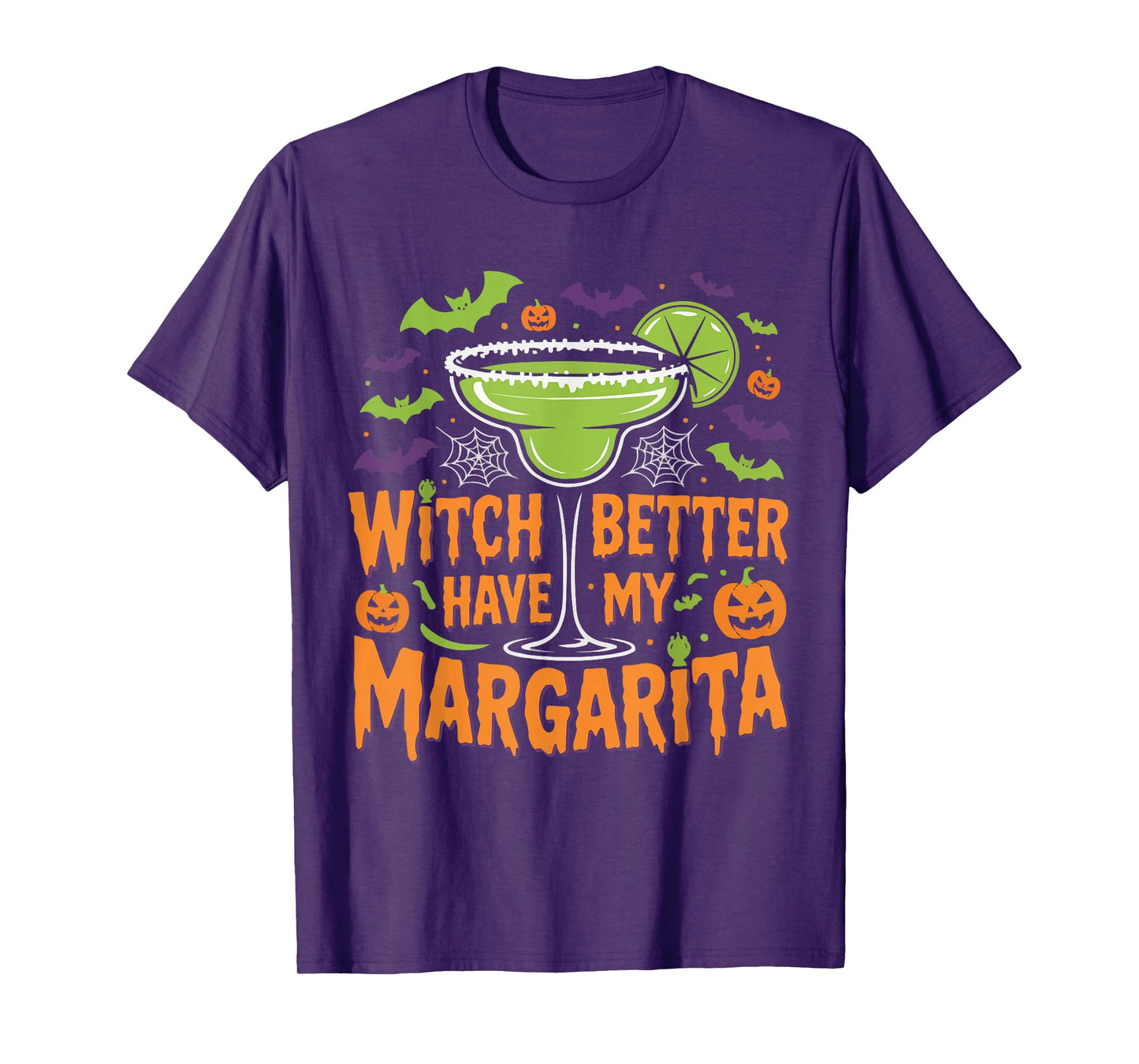 Funny Halloween Witch Better Have My Margarita Design T-Shirt
