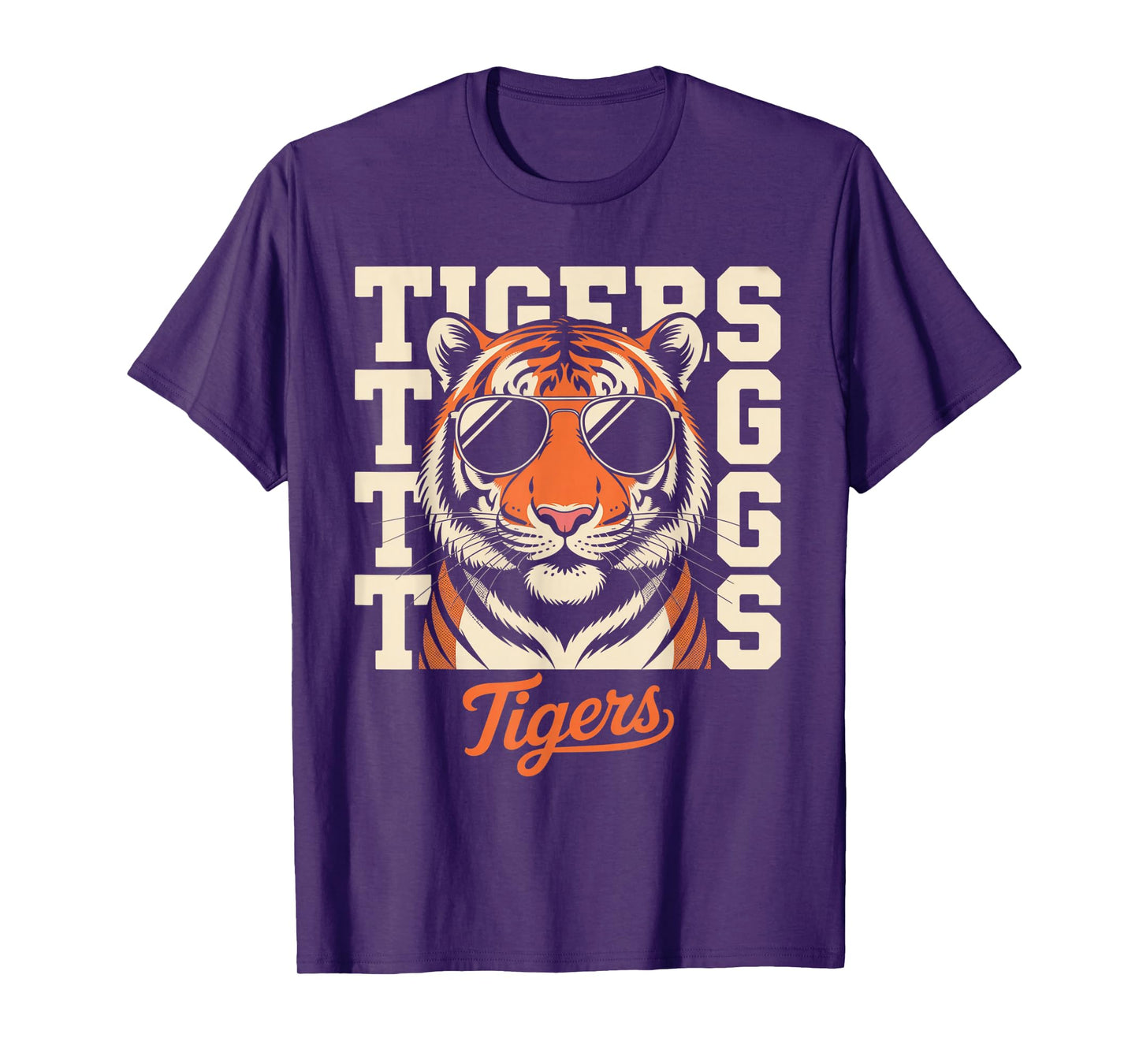 Vintage Tigers Inspirational Athletic Name Design Halloween T-Shirt