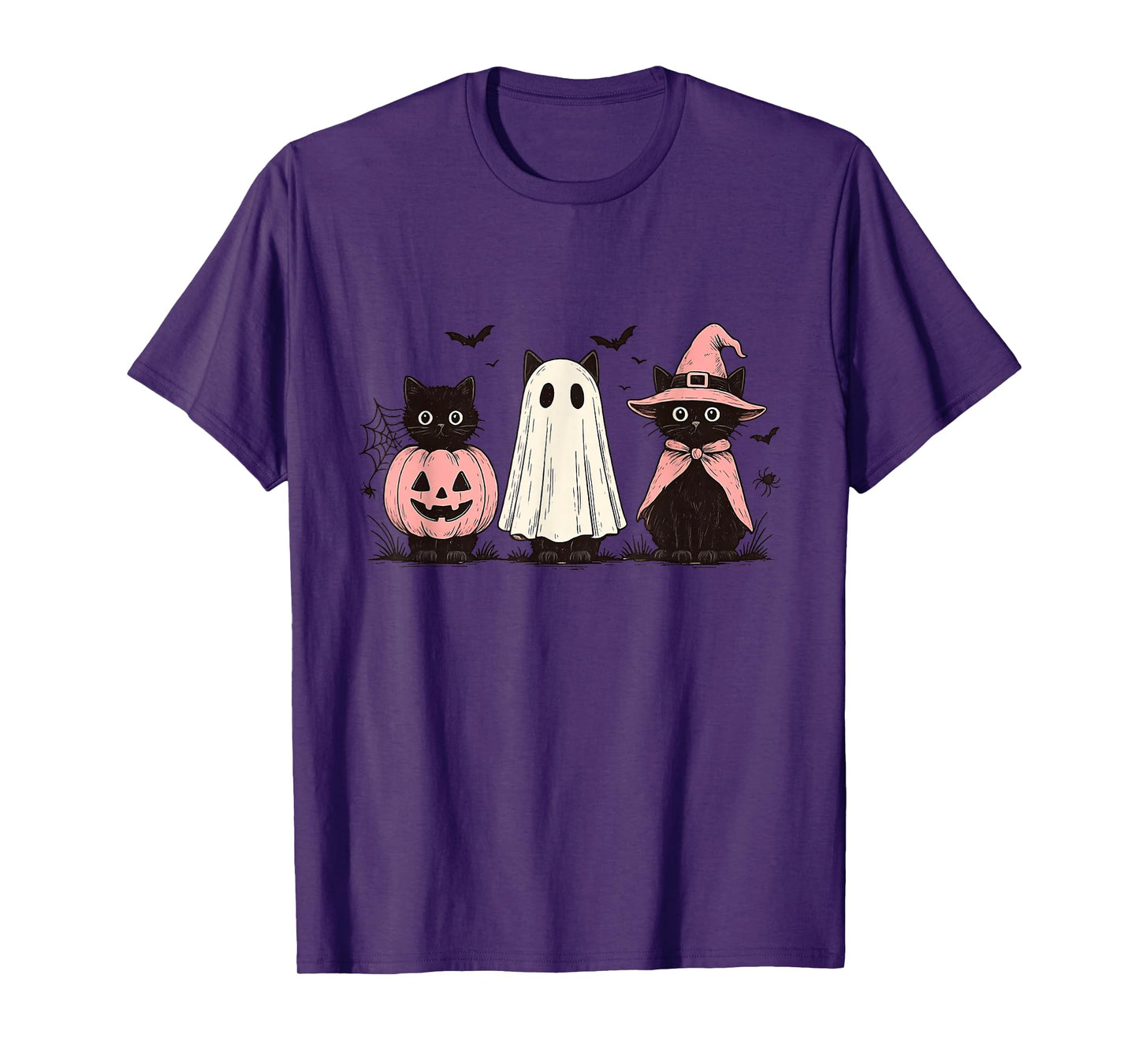 Boo Ghost Black Cat Halloween Cat Spooky Kitty Cat Lover T-Shirt