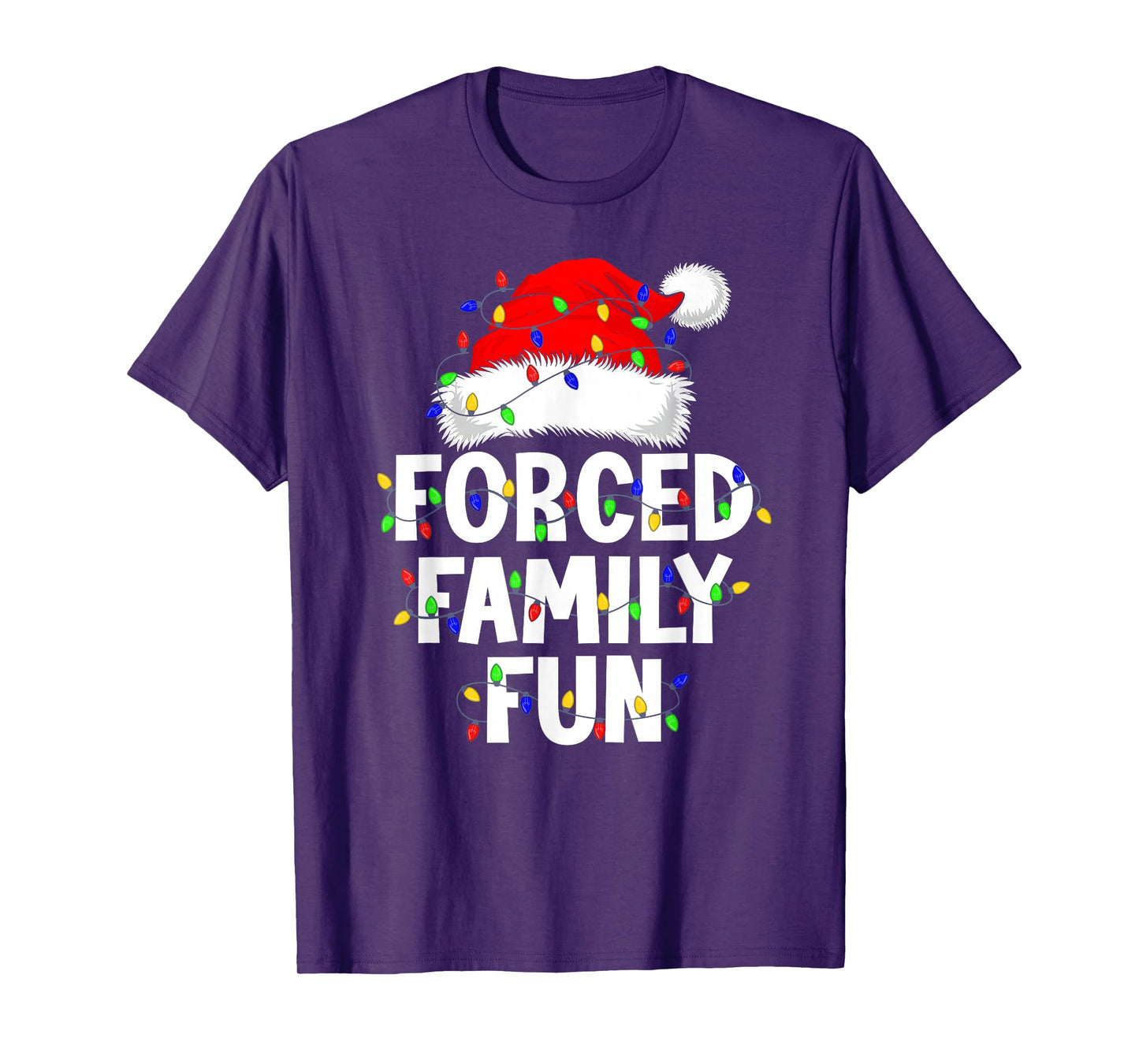 Forced Family Fun Matching Christmas Xmas Pajamas Men Women T-Shirt