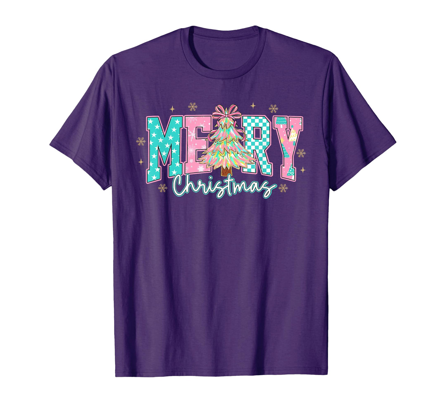 Merry Christmas Coquette Bow Xmas Tree Pajamas Holiday Funny T-Shirt