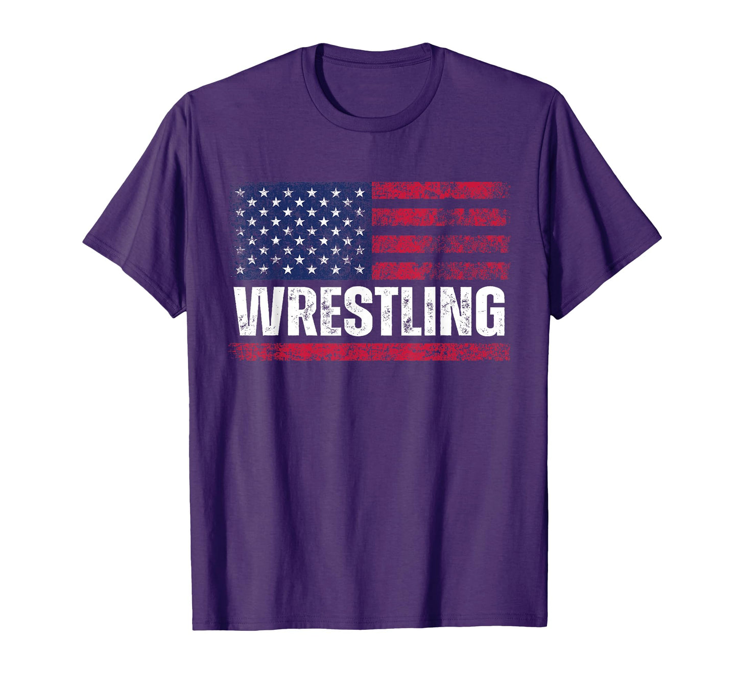 US Flag Wrestling American Flag Wrestling Wrestle Vintage T-Shirt