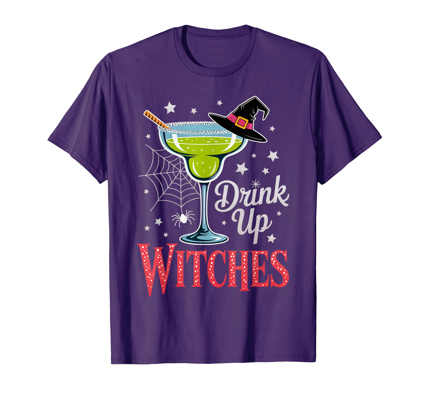 Drink Up Witches Tequila Glass Funny Halloween Outfit T-Shirt