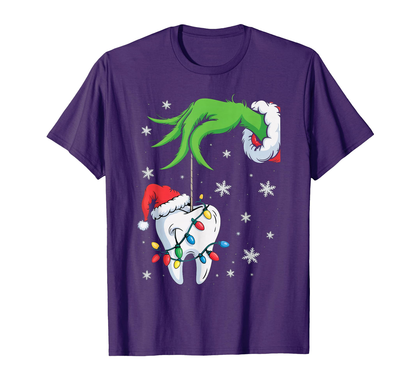 Tooth Dentist Dental Assistant Teeth Christmas Xmas T-Shirt