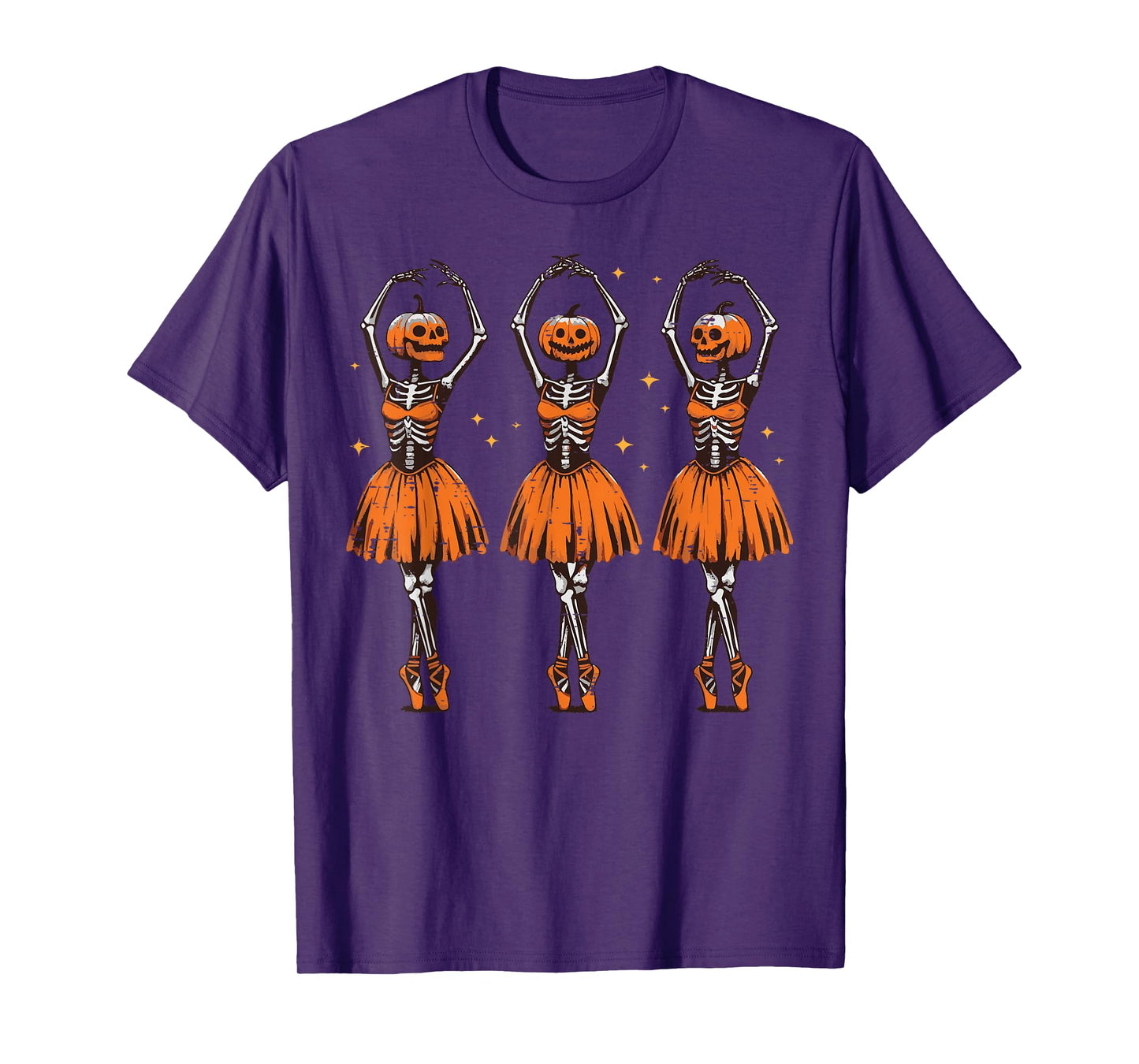 Halloween Ballerina Pumpkins Ballet Costume Girls Kids Women T-Shirt