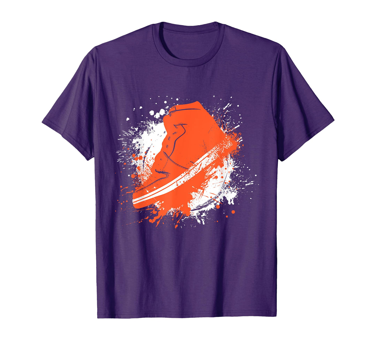 Army Green with Solar Orange Sneaker Graphic T-Shirt
