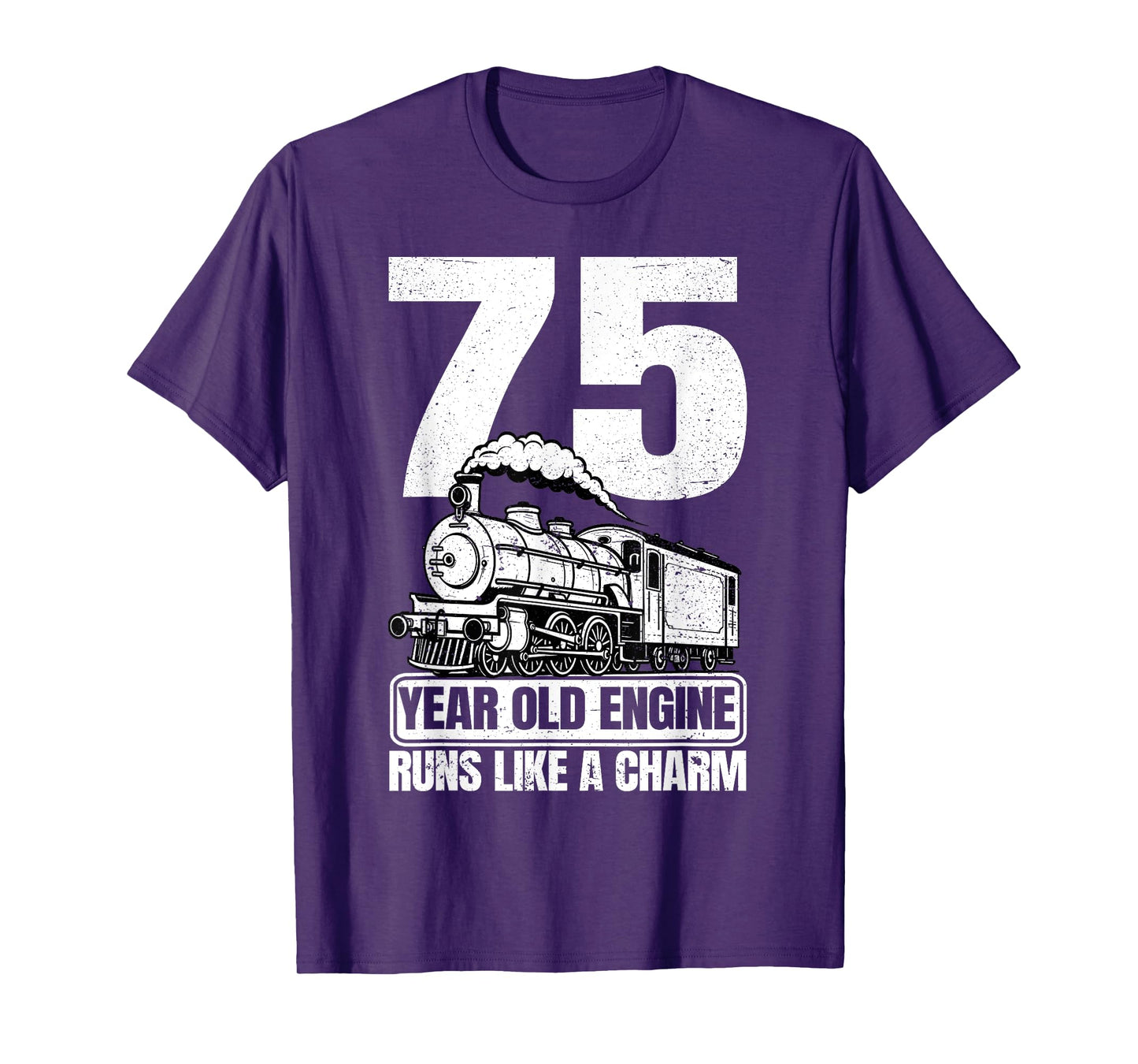 75th Birthday Railroad Locomotive Steam Train T-Shirt