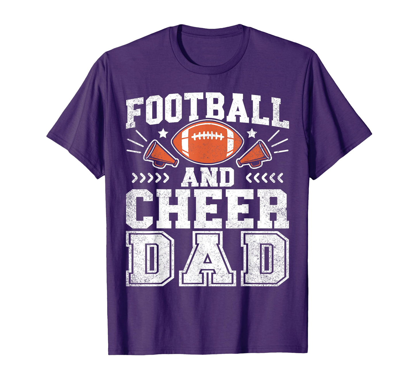 Football And Cheer Dad Daddy Cheerleader Player Fathers Day T-Shirt