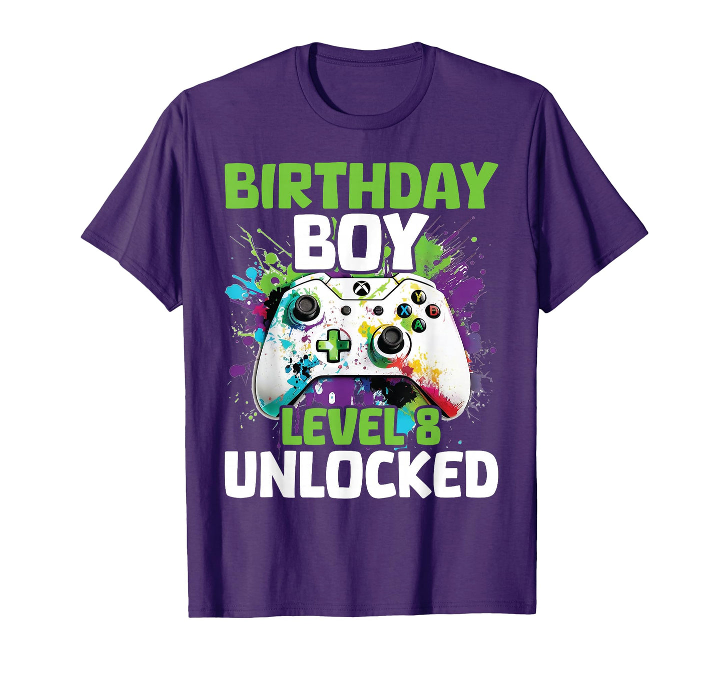Level 8 Unlocked Video Game 8th Birthday Gamer Gift Boys T-Shirt