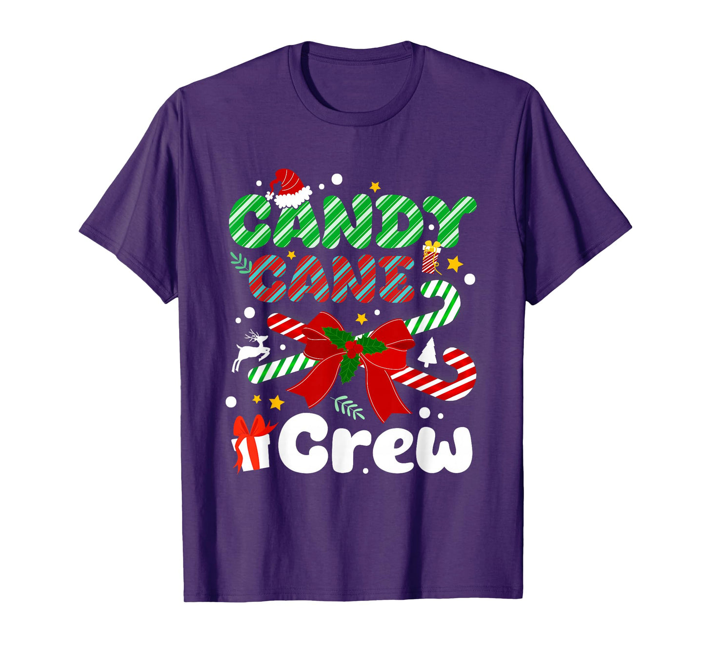Candy Cane Crew Christmas Holiday Santa Xmas Family Matching T-Shirt