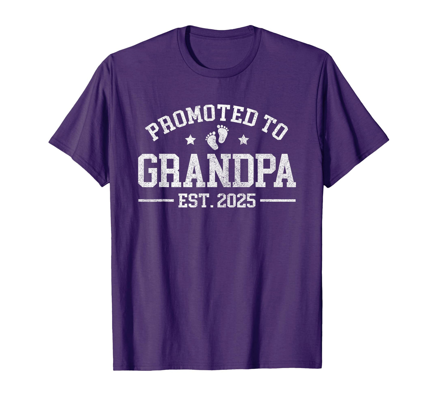 Promoted to Grandpa est. 2025 Grandparents Baby Announcement T-Shirt