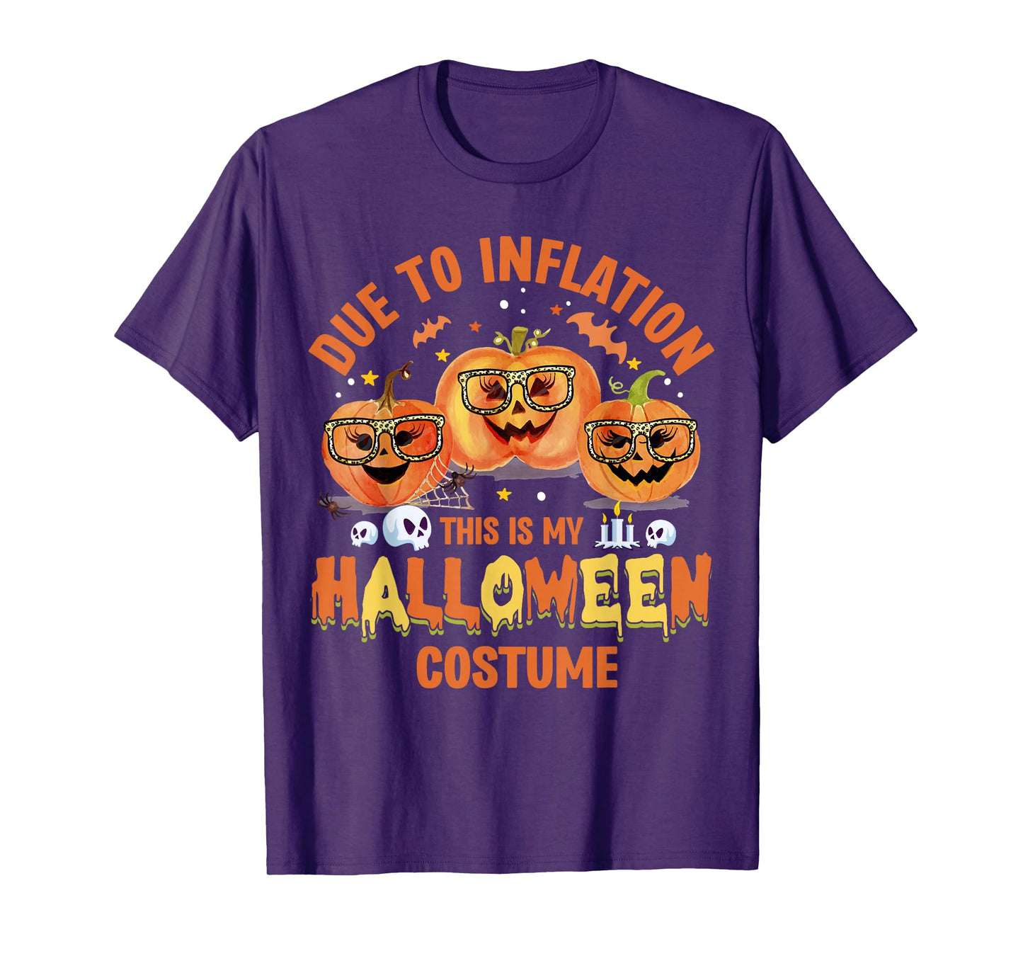 Pumpkin Halloween Costume Men Women and Kids Funny Idea Meme T-Shirt