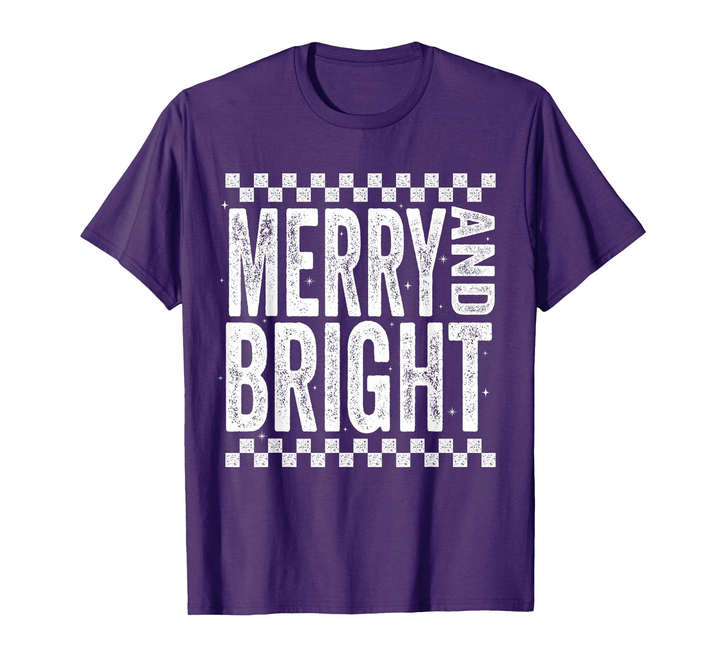 Coquette Merry & Bright Checkered Xmas Holiday Women Kids T-Shirt