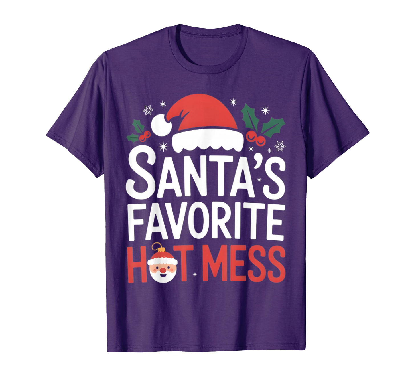 Santa's Favorite Hot Mess Christmas Funny Margarita T-Shirt
