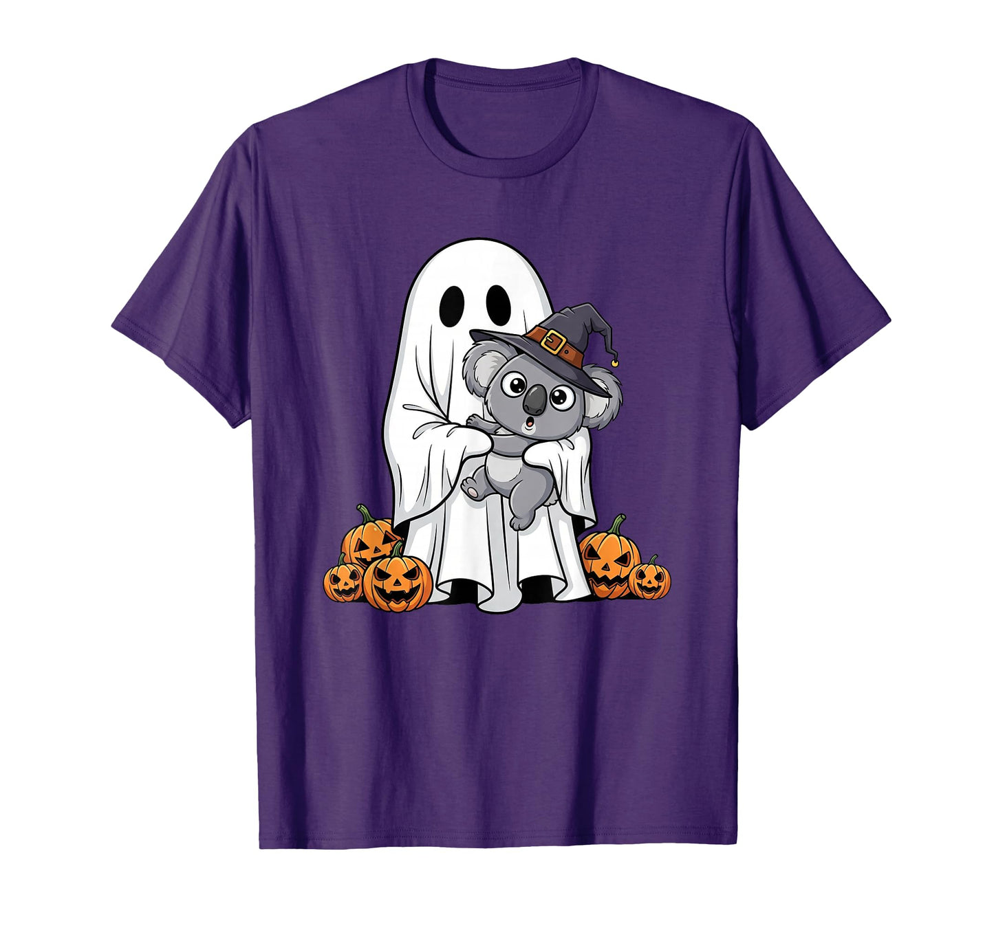 Funny Ghost Koala Pumpkin Halloween Kids Mens Womens T-Shirt