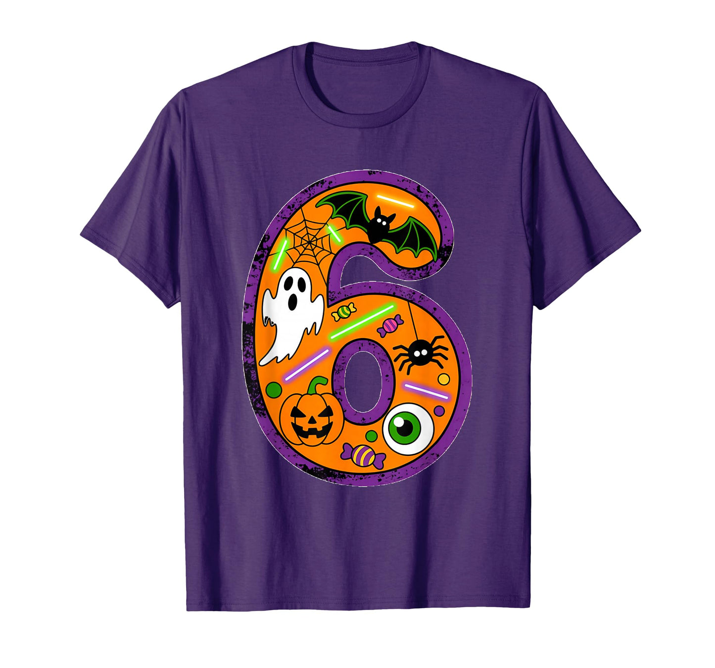 Bruh It's My 6th Birthday Halloween 6 Year Old Ghost Funny T-Shirt
