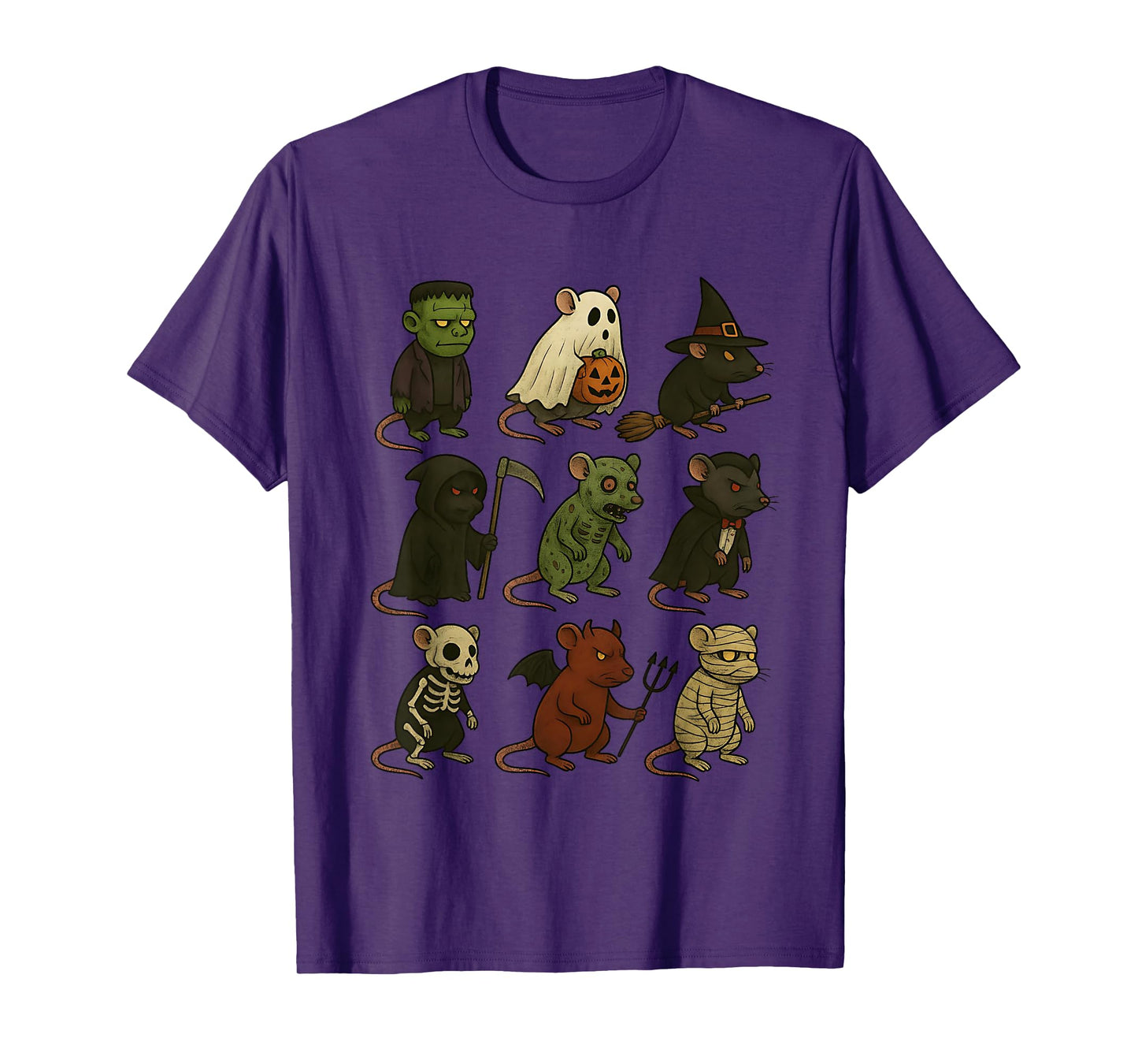 Rat Spooky Witch Boo Zombie Rat Halloween Boys & Girls T-Shirt