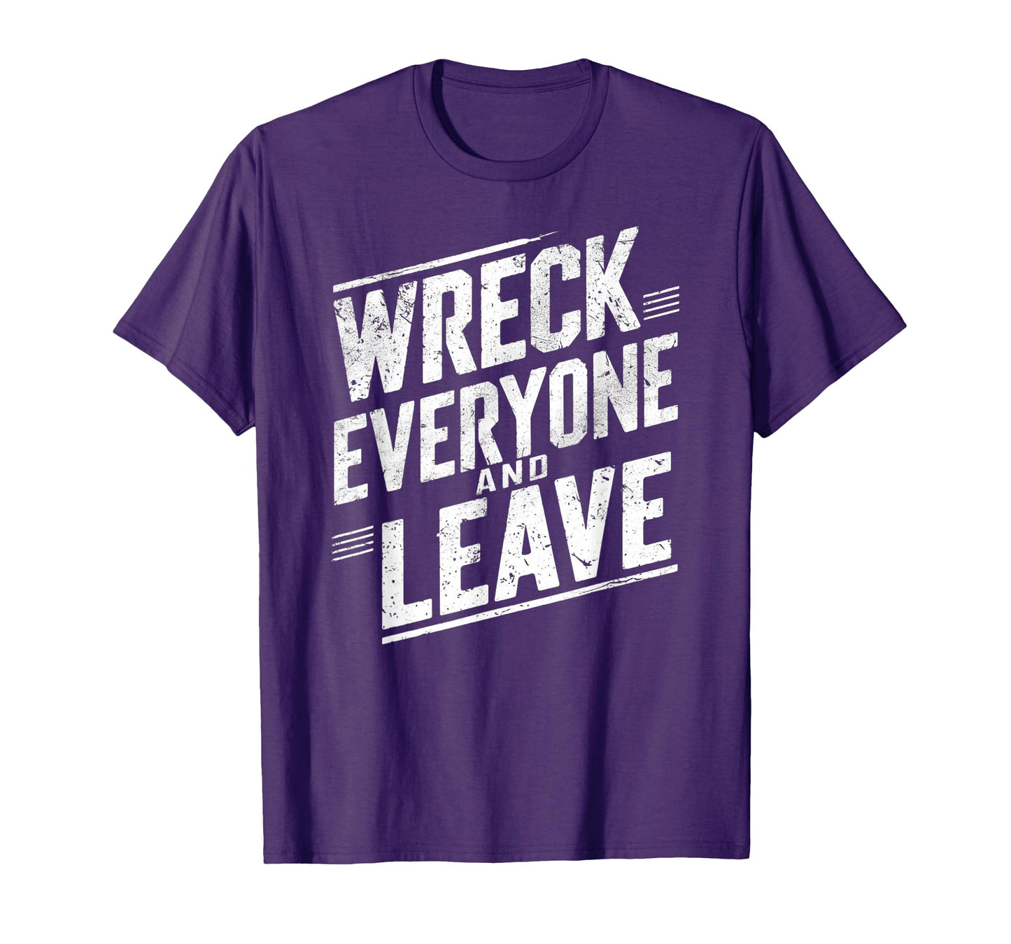 Vintage Distressed Wreck Everyone and Leave Wrestling Match T-Shirt