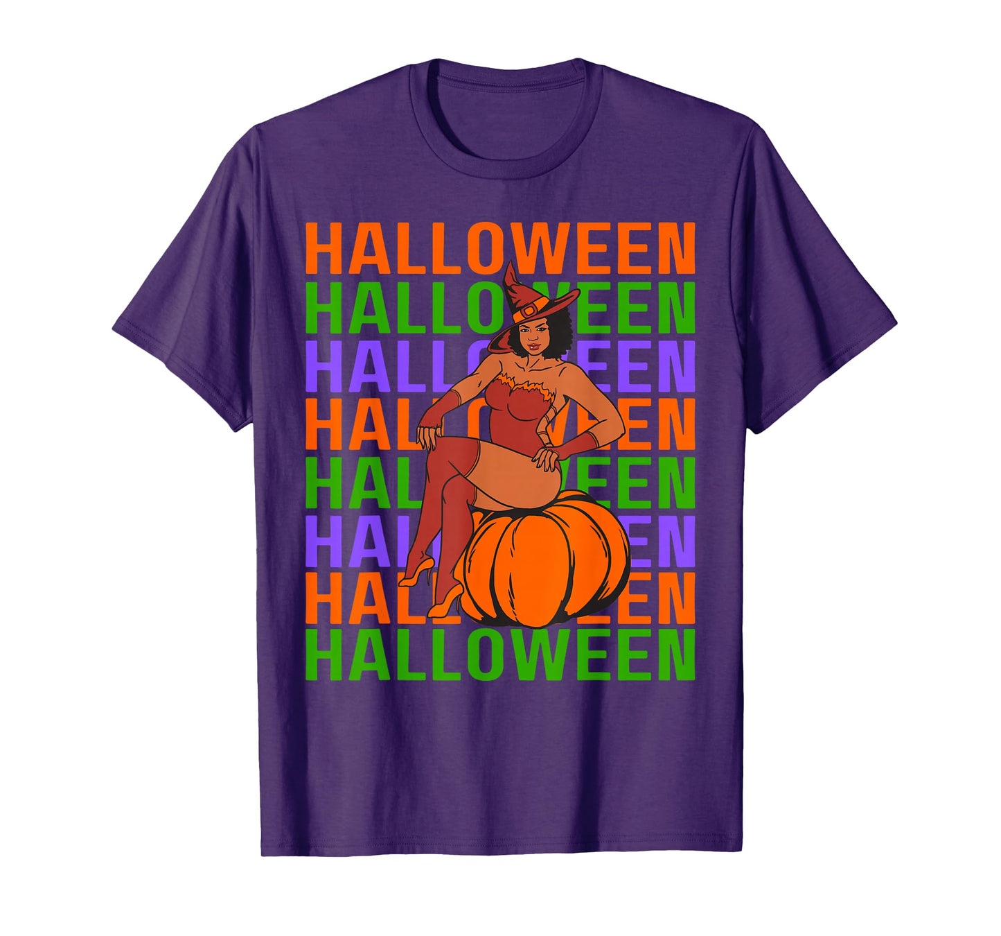 Funny Melanin Halloween Black Girl Magic Scary Blood Costume T-Shirt
