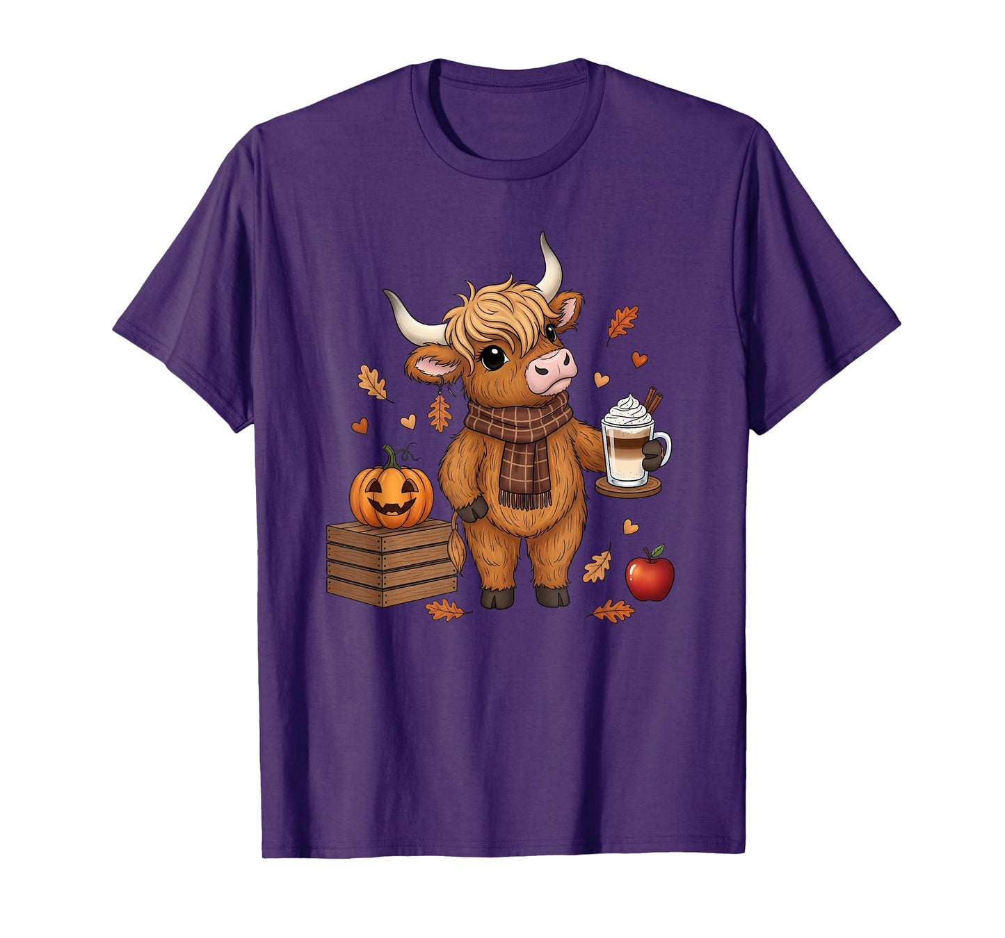 Funny Highland Cow Ghost Halloween Women Kids T-Shirt