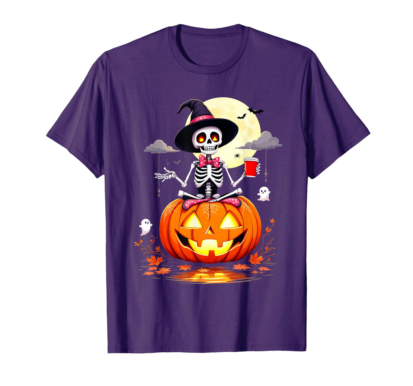 Witch Halloween Pumpkin Partygoer Festive Spooky T-Shirt