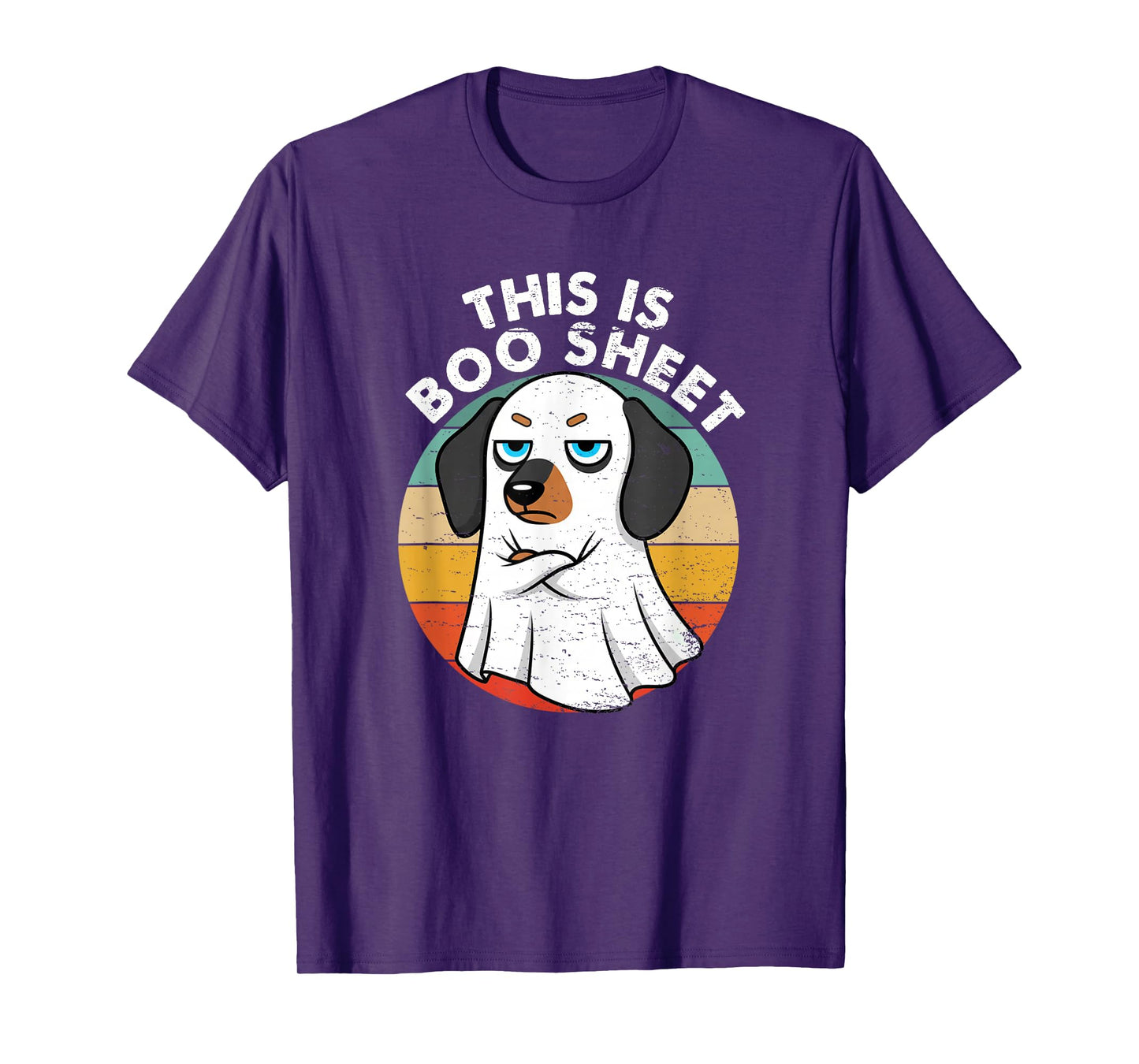 This is Boo Sheet Dachshund Dog Retro Halloween Funny Dog T-Shirt