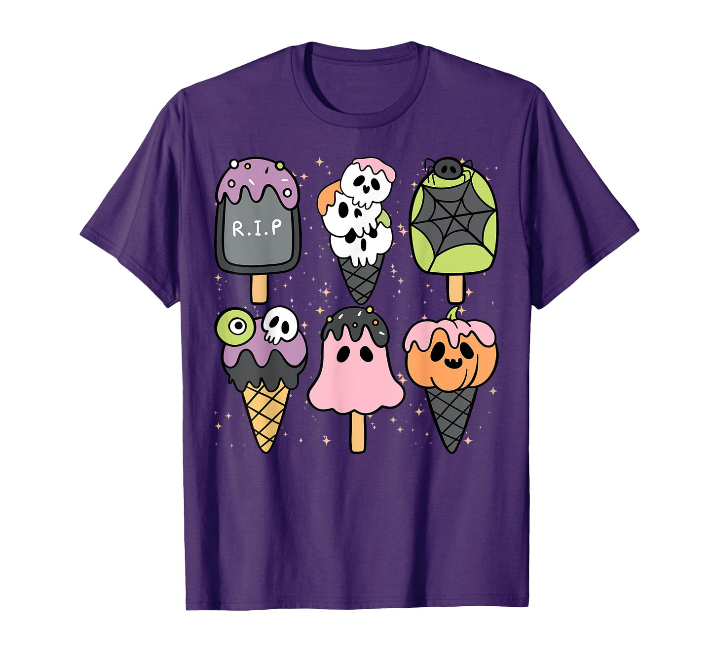 Horror Movie Summer Popsicle Halloween Ice Cream Summer-ween T-Shirt for Men Women Kids