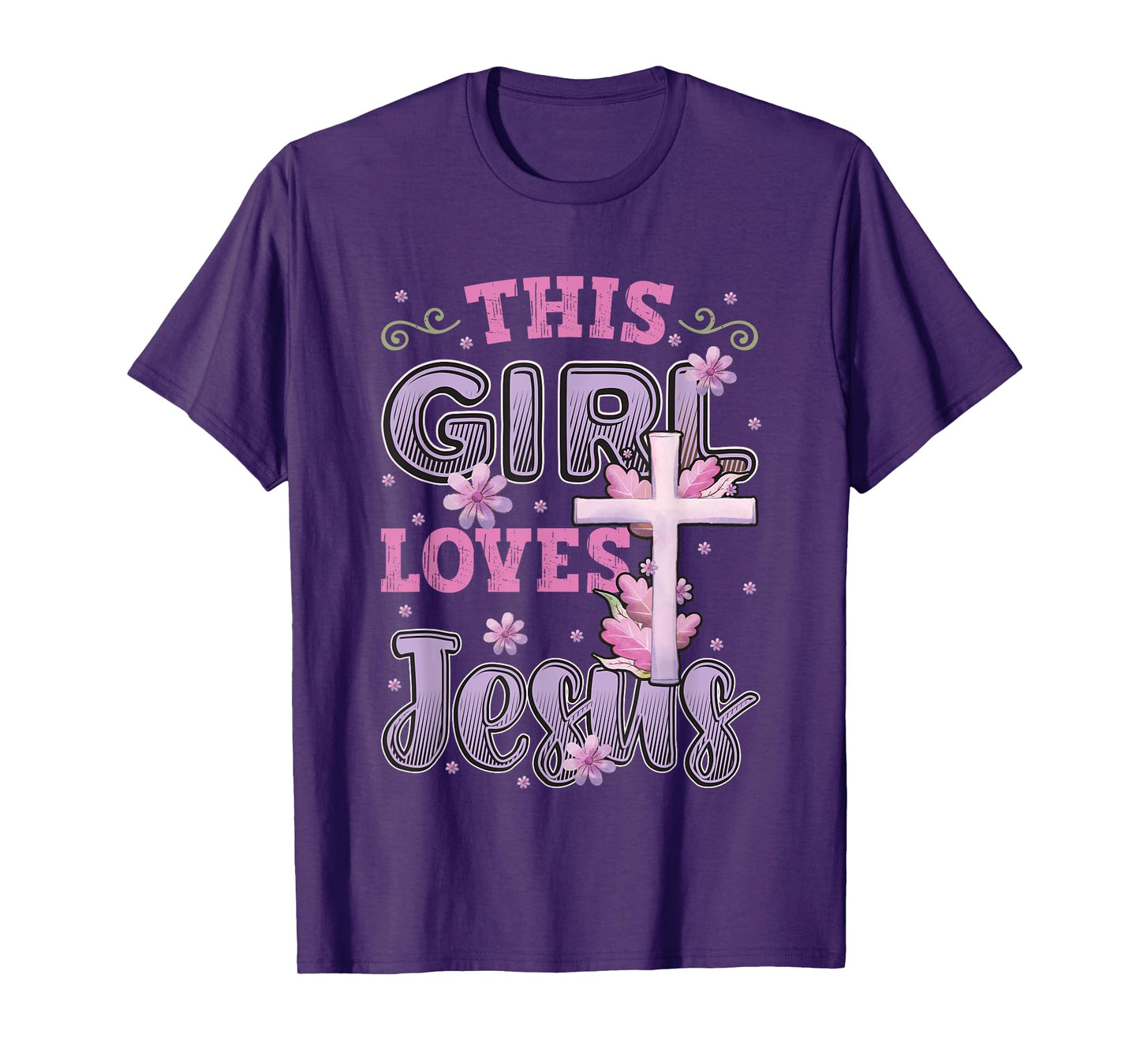 This Girl Loves Jesus Cute Christian Girl Jesus T-Shirt