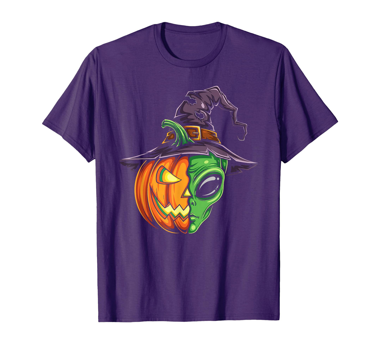 Alien Pumpkin Jack O Lantern Halloween Kids Mens Womens T-Shirt